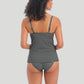 Freya Swimwear: Check In Plunge Tankini Top Monochrome