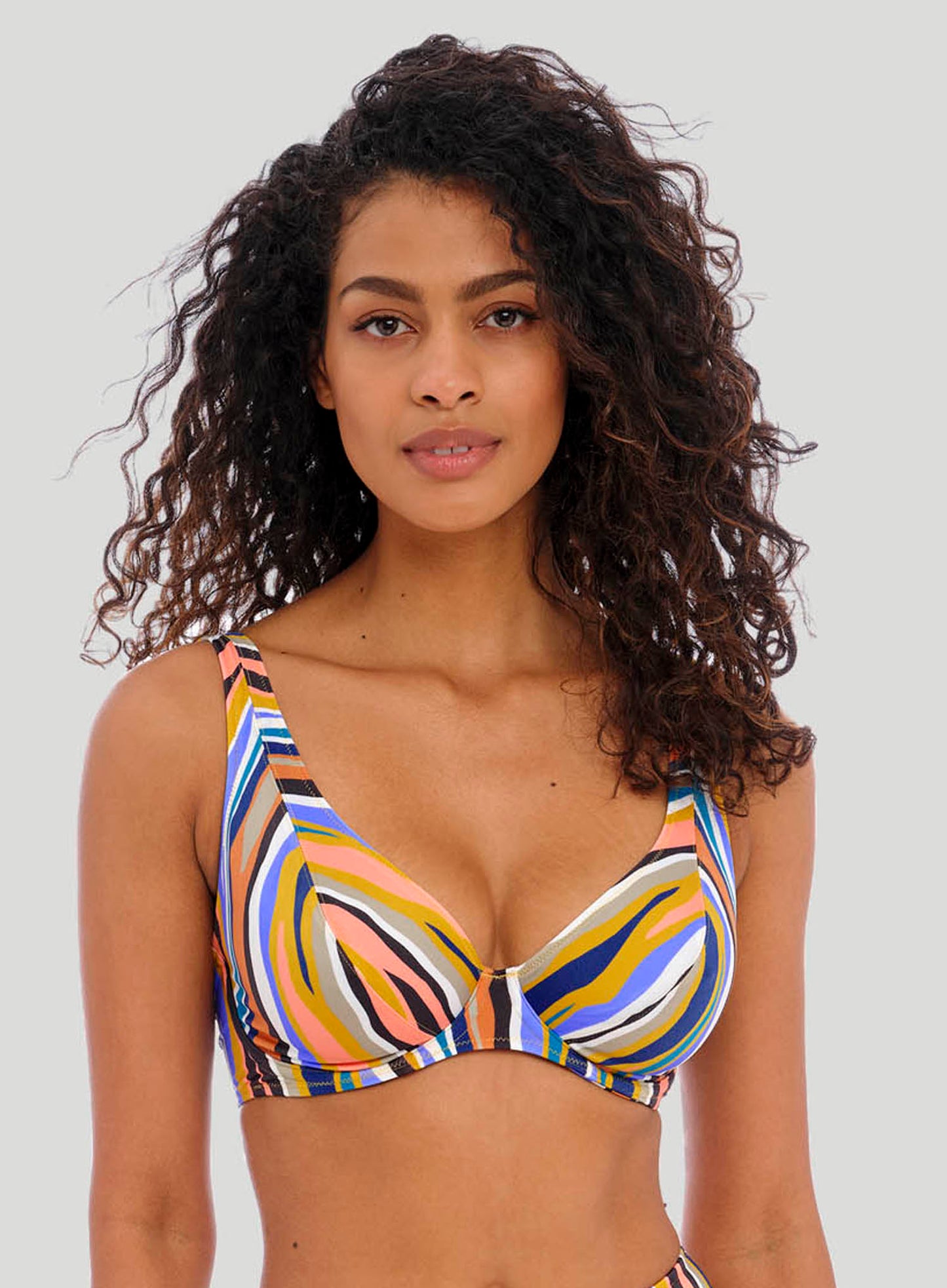 Freya Swimwear: Torra Bay Underwire High Apex Bikini Top Multi