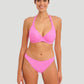 Freya Swimwear: Jewel Cove High Leg Bikini Brief Stripe Raspberry