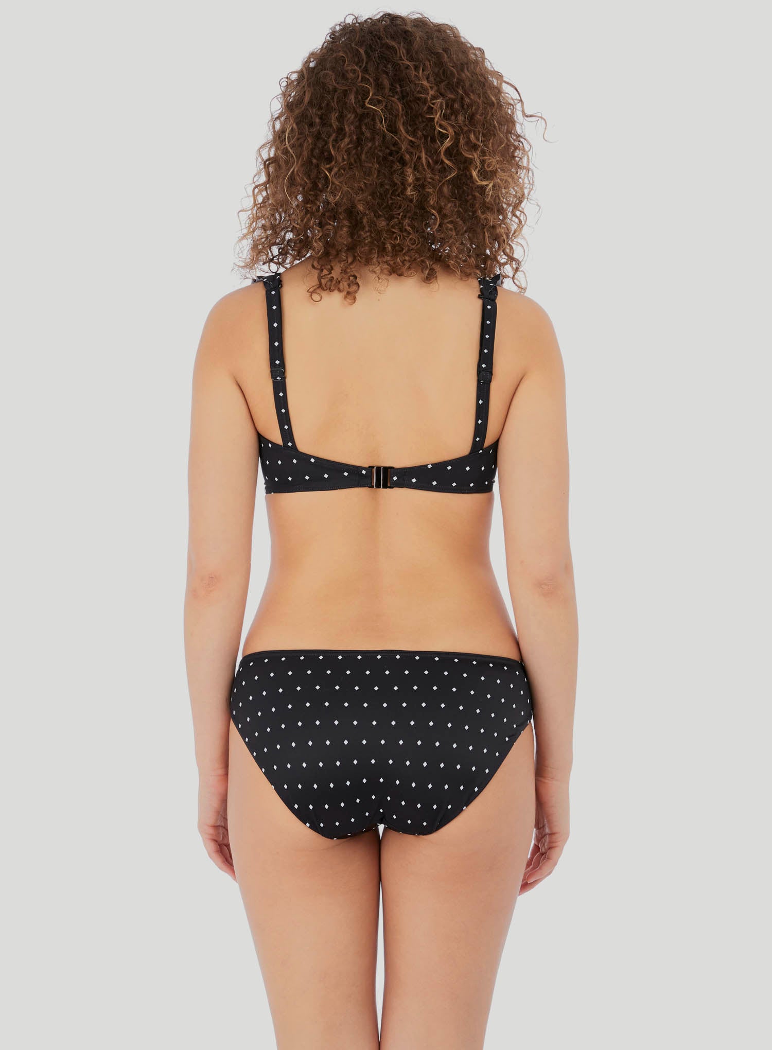 Freya Swimwear: Jewel Cove Underwired High Apex Bikini Top With J Hook Black Diamond