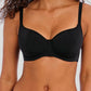 Freya Swimwear: Jewel Cove Underwired Sweetheart Padded Bikini Top Plain Black