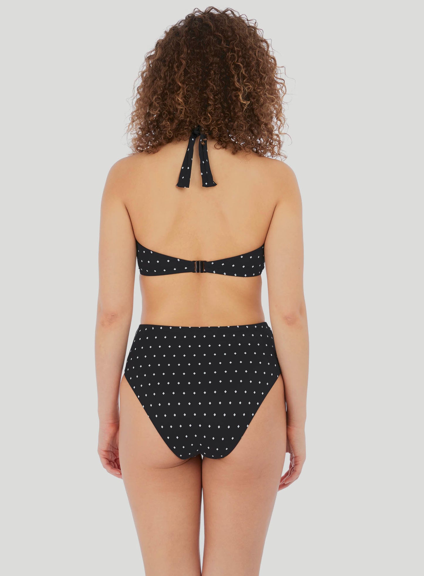 Freya Swimwear: Jewel Cove Underwired Halter Bikini Top Black Diamond