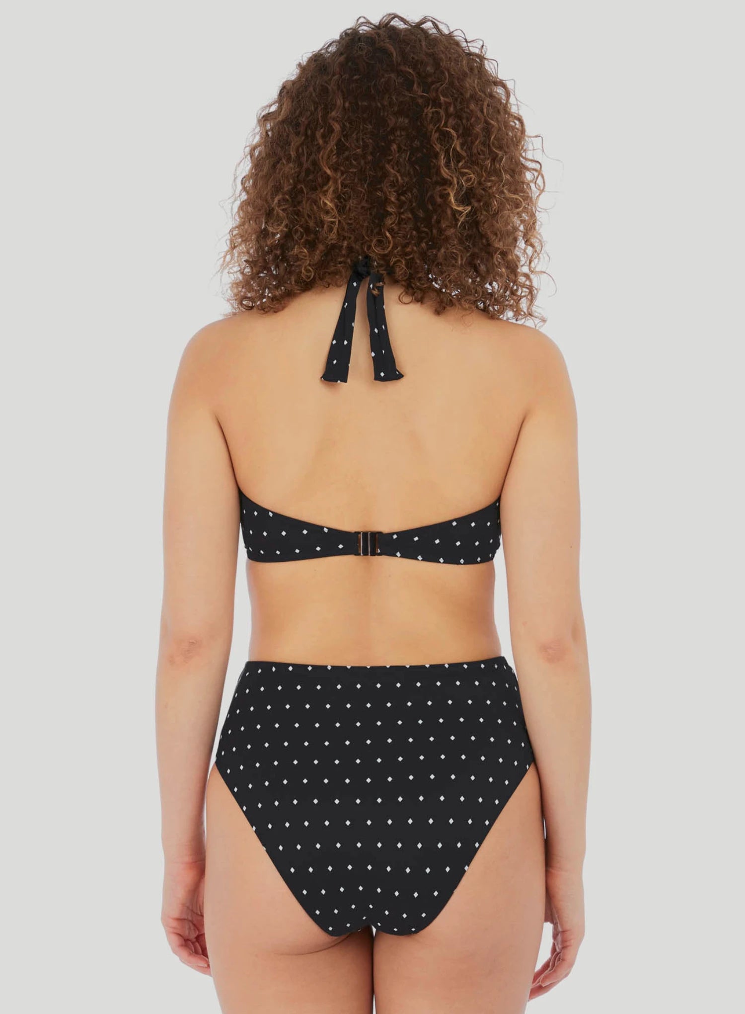 Freya Swimwear: Jewel Cove Underwired Halter Bikini Top Black Diamond