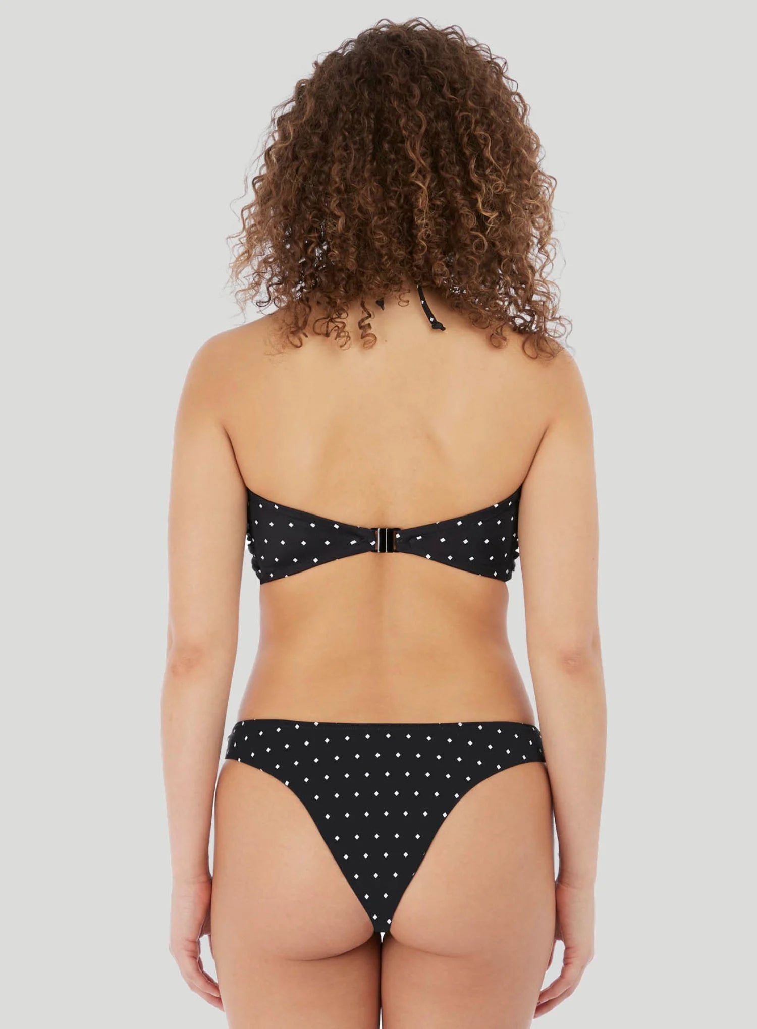 Freya Swimwear: Jewel Cove Underwired Bandeau Bikini Top Black Diamond