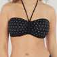 Freya Swimwear: Jewel Cove Underwired Bandeau Bikini Top Black Diamond