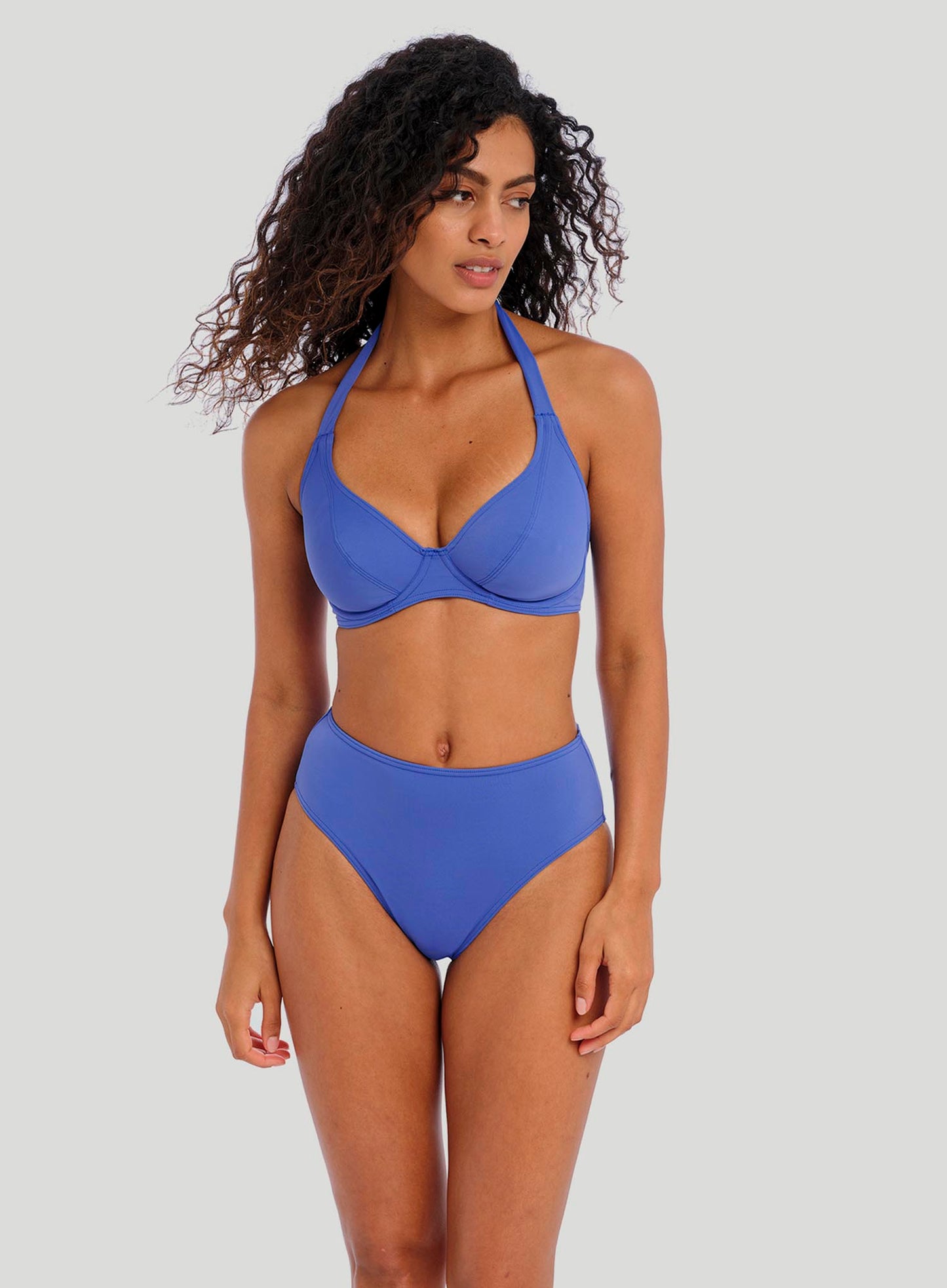 Freya Swimwear: Jewel Cove High Waist Bikini Brief Plain Azure