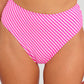 Freya Swimwear: Jewel Cove High Waist Bikini Brief Stripe Raspberry