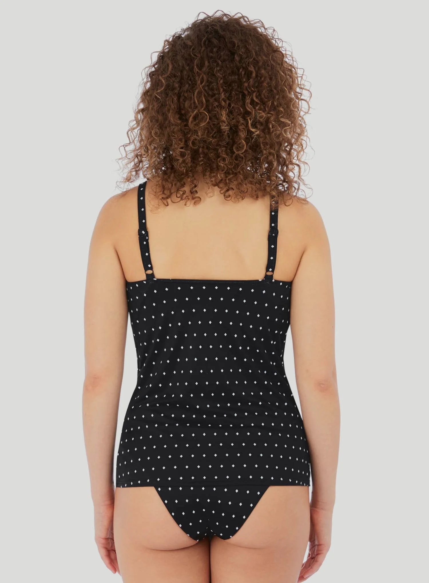 Freya Swimwear: Jewel Cove Underwired Tankini Top Black Diamond