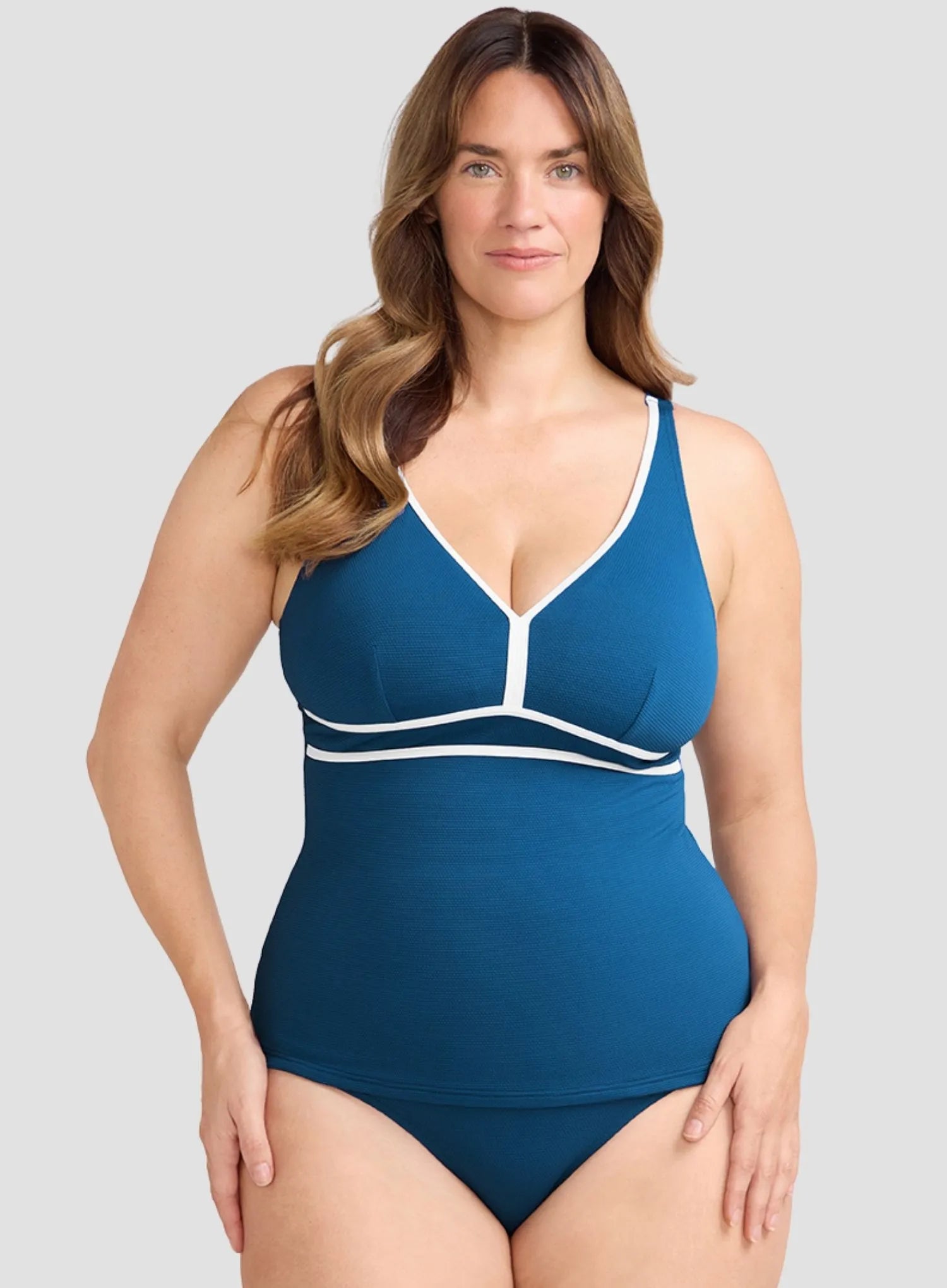 Artesands: Chiare Fontana Tankini Top Navy Peony