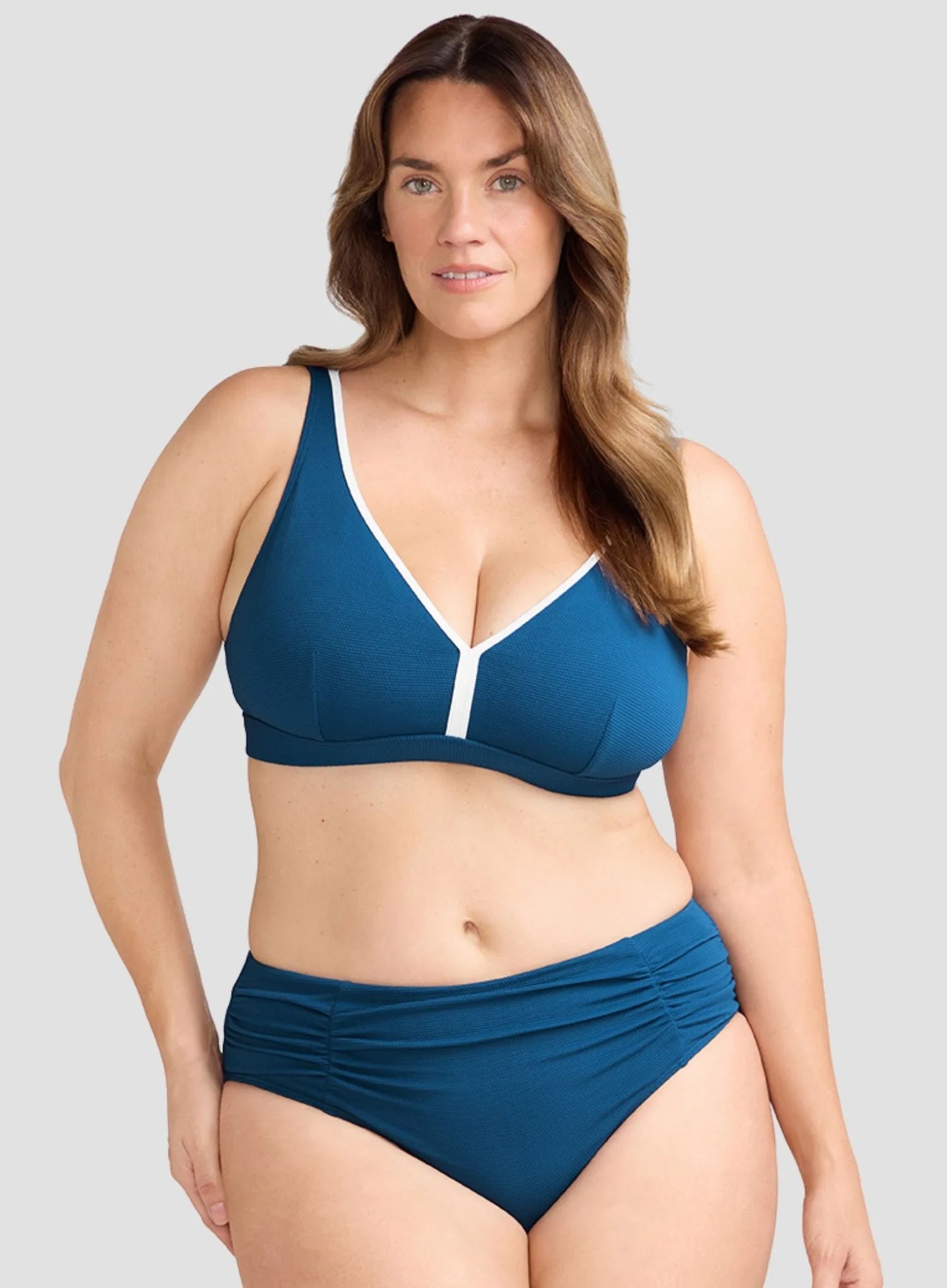 Artesands: Chiare DeKooning Ruched Swim Pant Navy Peony