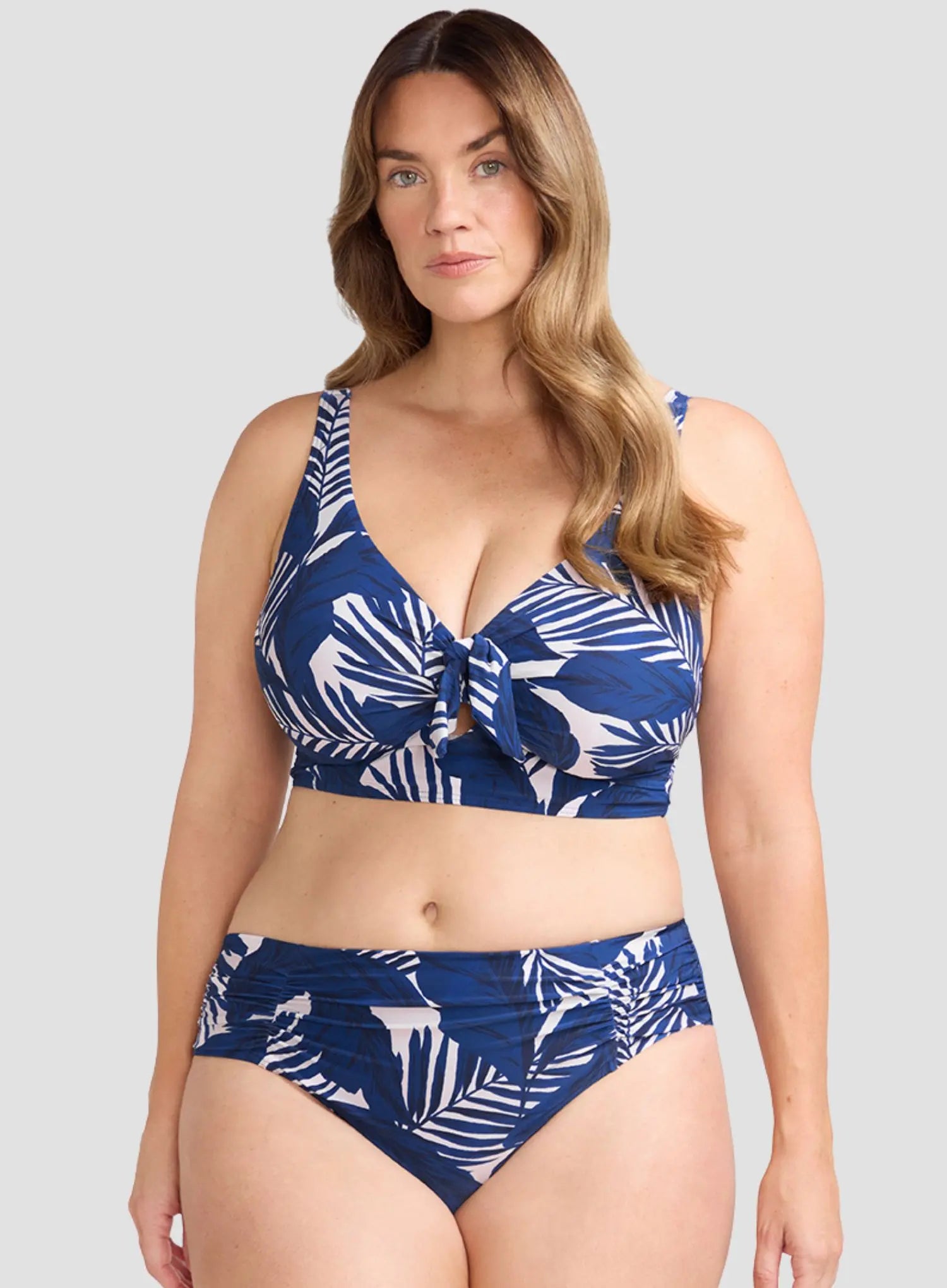 Artesands: Lanthera Dekooning Ruched Swim Pant Navy Peony