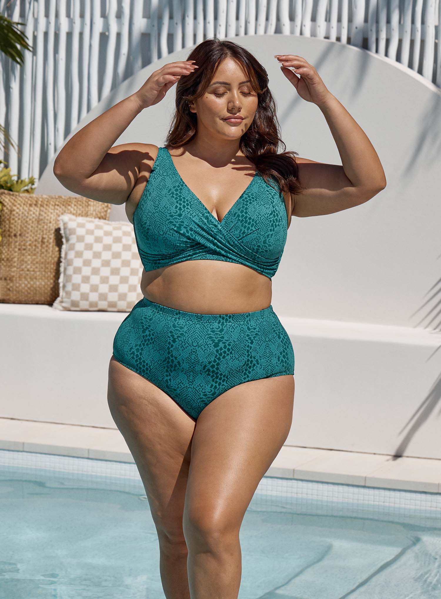 Artesands: Ekhis Renoir High Waisted Swim Pant Green