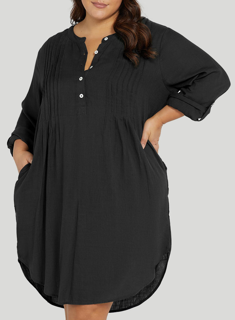 Artesands: Resort Wear Gershwin Over Shirt Cover Up Black