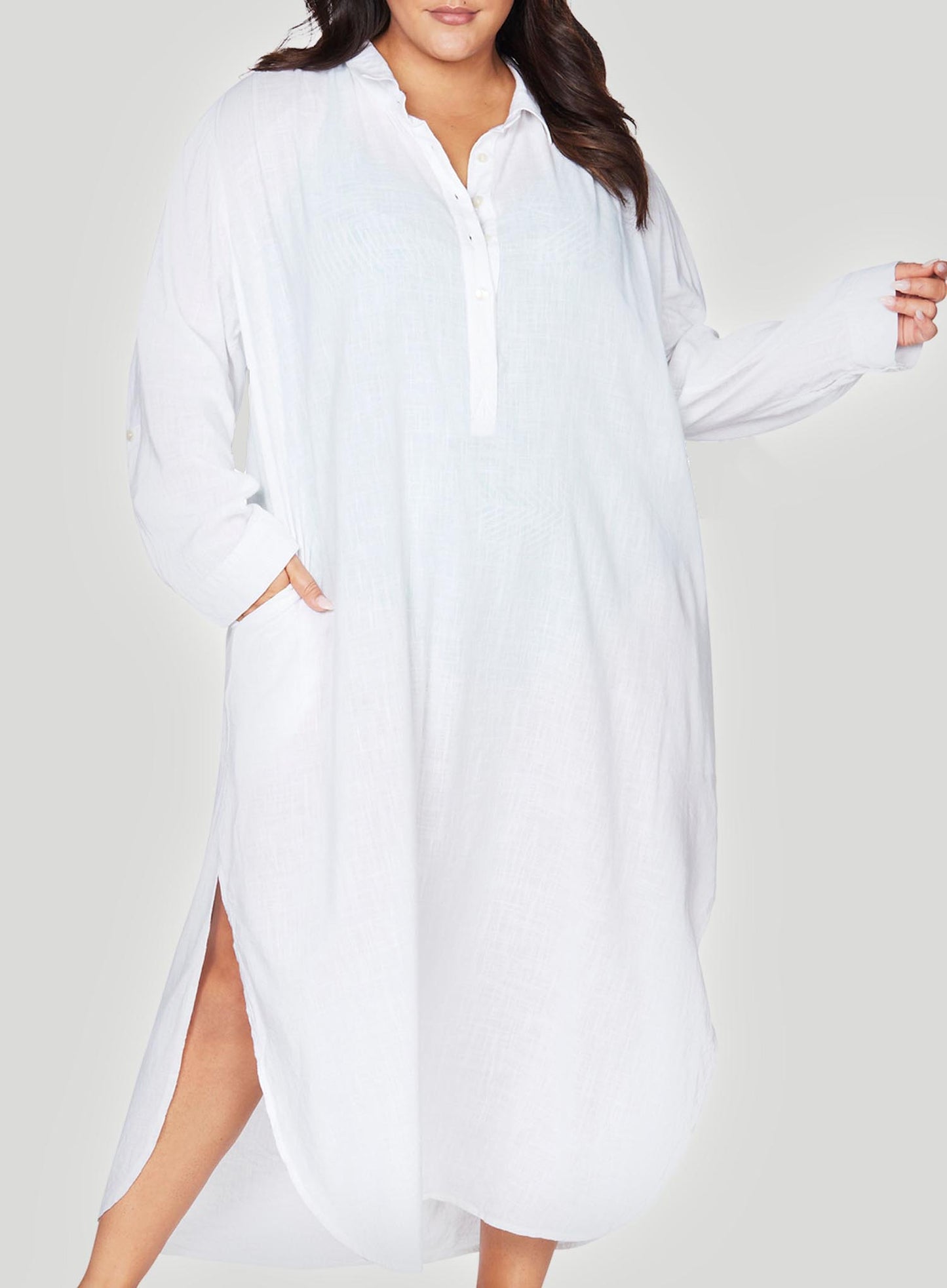 Artesands: Monteverdi Over Shirt Maxi Cover Up White