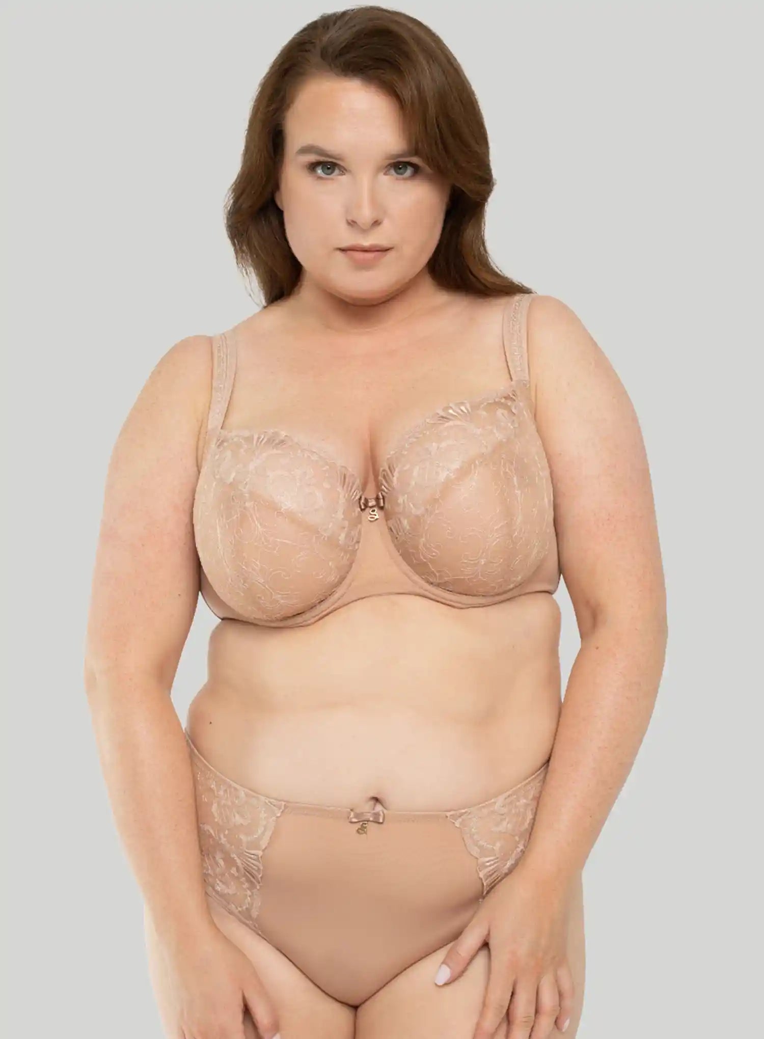 Samanta Lingerie: Perla Midi Brief Cappucino