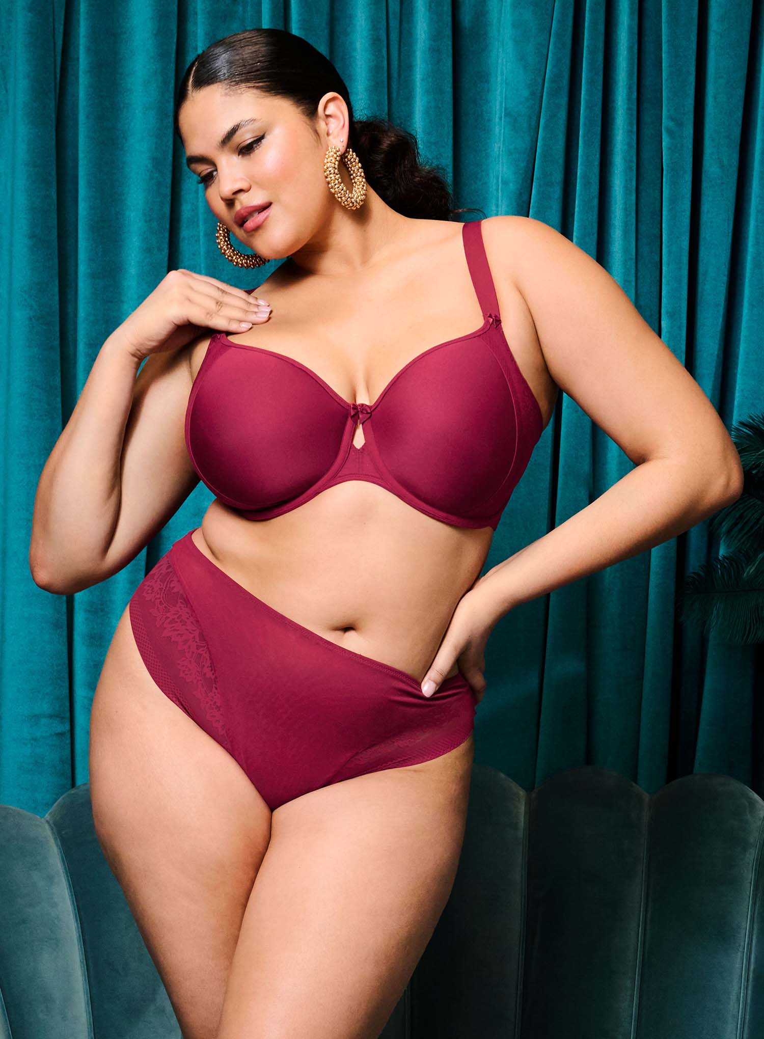 Elomi: Nerina Bandless Spacer Moulded Bra Rouge