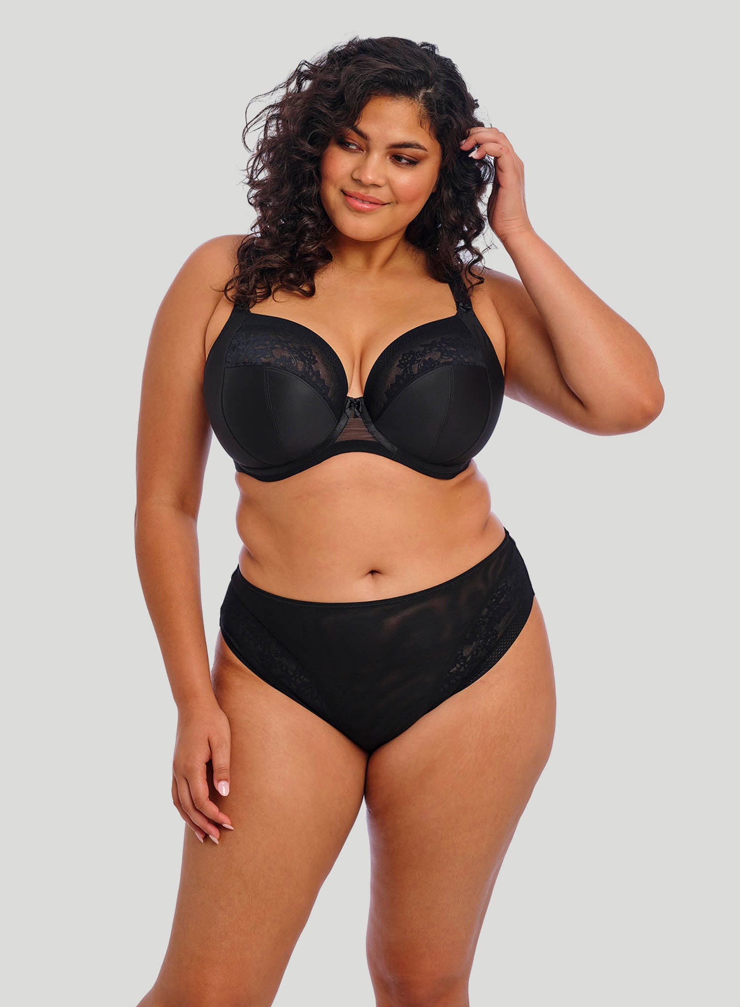 Elomi: Nerina High Leg Brief Black