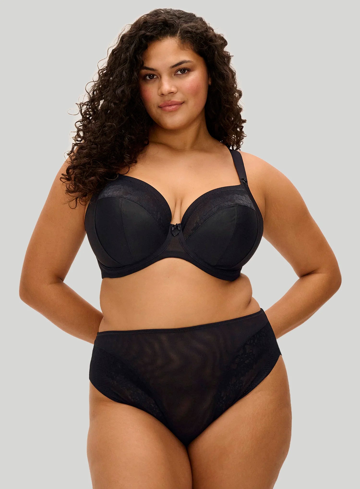 Elomi: Nerina High Leg Brief Black