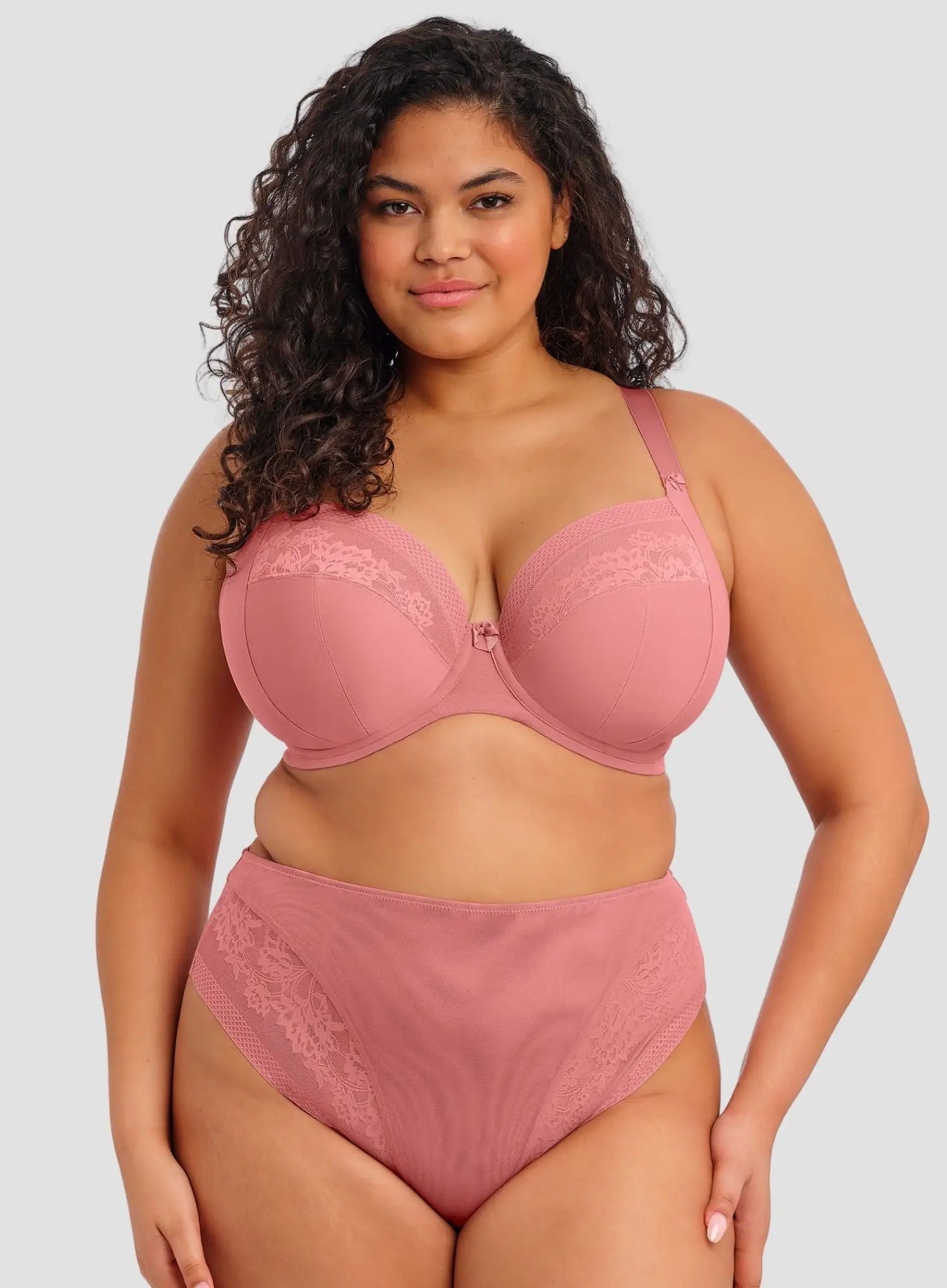 Elomi: Nerina High Leg Brief Dusty Rose