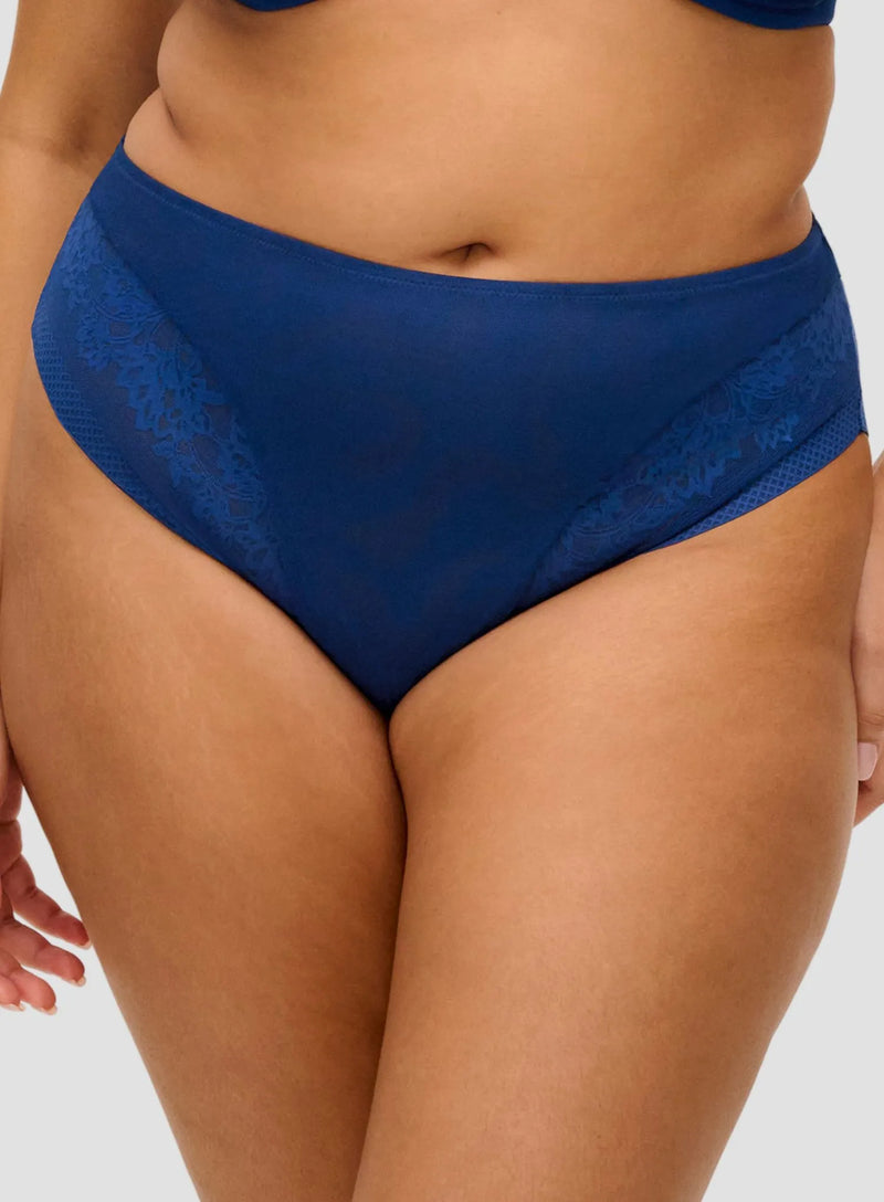 Elomi: Nerina High Leg Brief French Navy