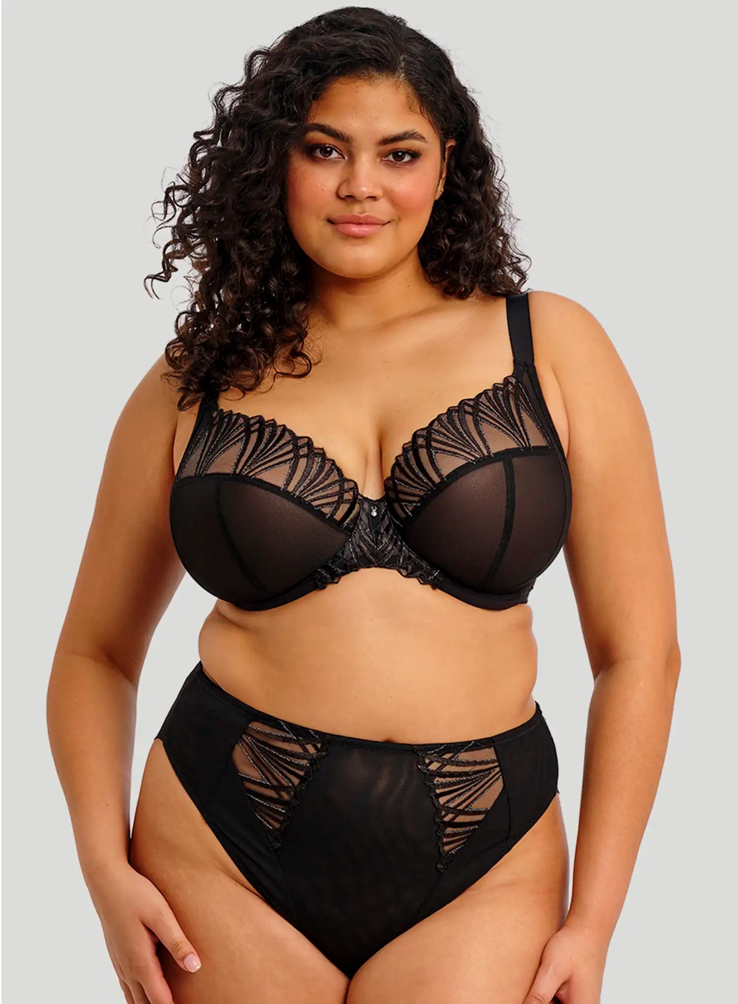 Elomi: Reja Underwired Plunge Bra Black