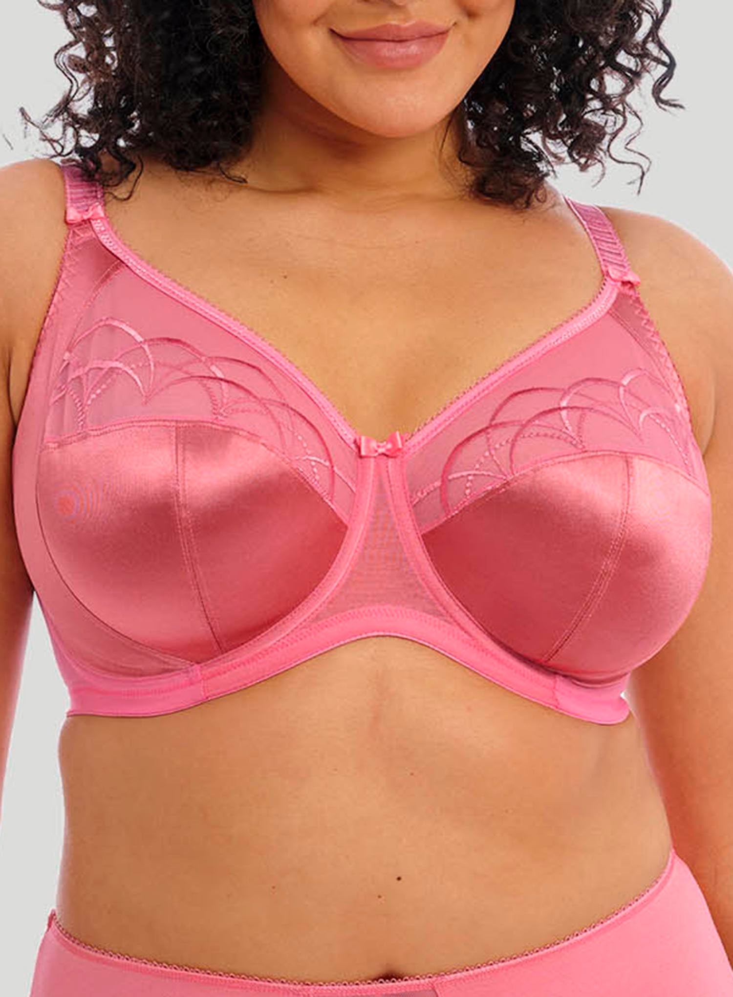 Elomi Cate Embroidered Full Cup Banded Underwire Bra (4030),34E,Desert Rose  at  Women's Clothing store