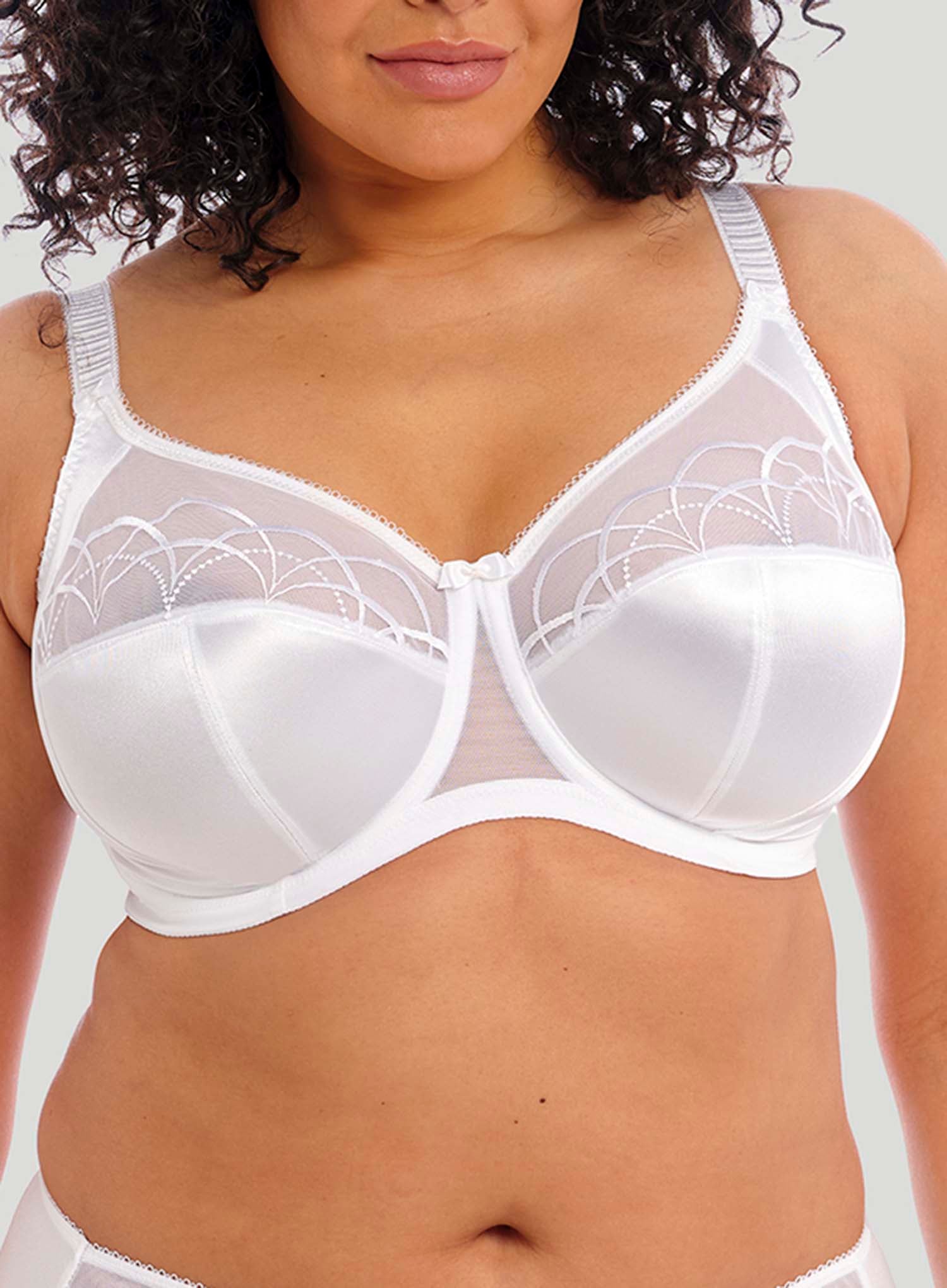 Elomi Cate Full Cup Full Figure Underwire Banded Bra White EL4030
