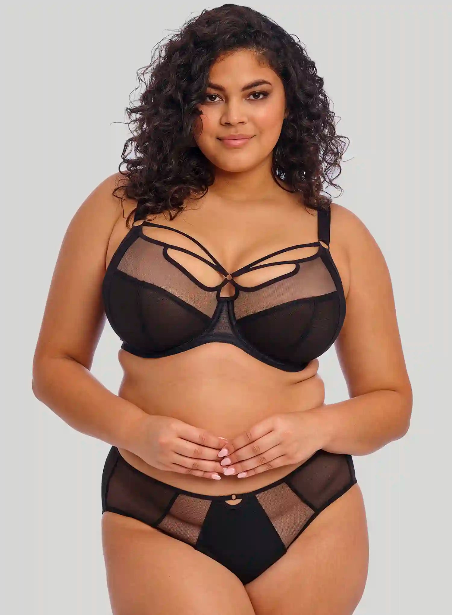 Elomi: Sachi Underwired Plunge Bra Black