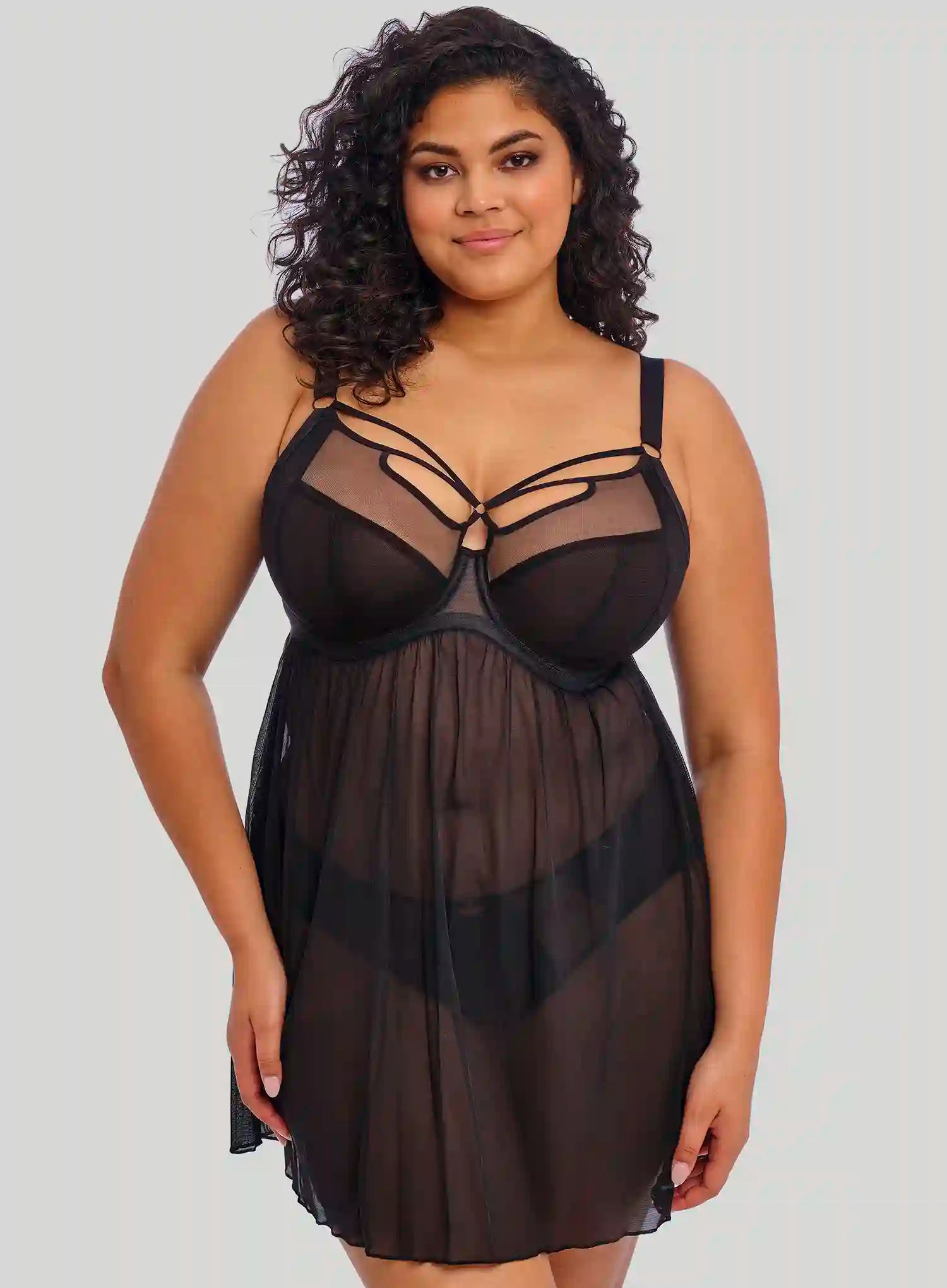 Elomi: Sachi Underwire Babydoll Black