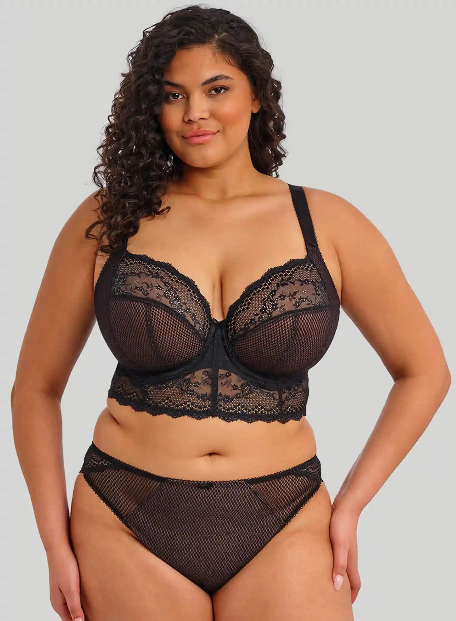 Elomi: Charley Plunge Longline Bra Black