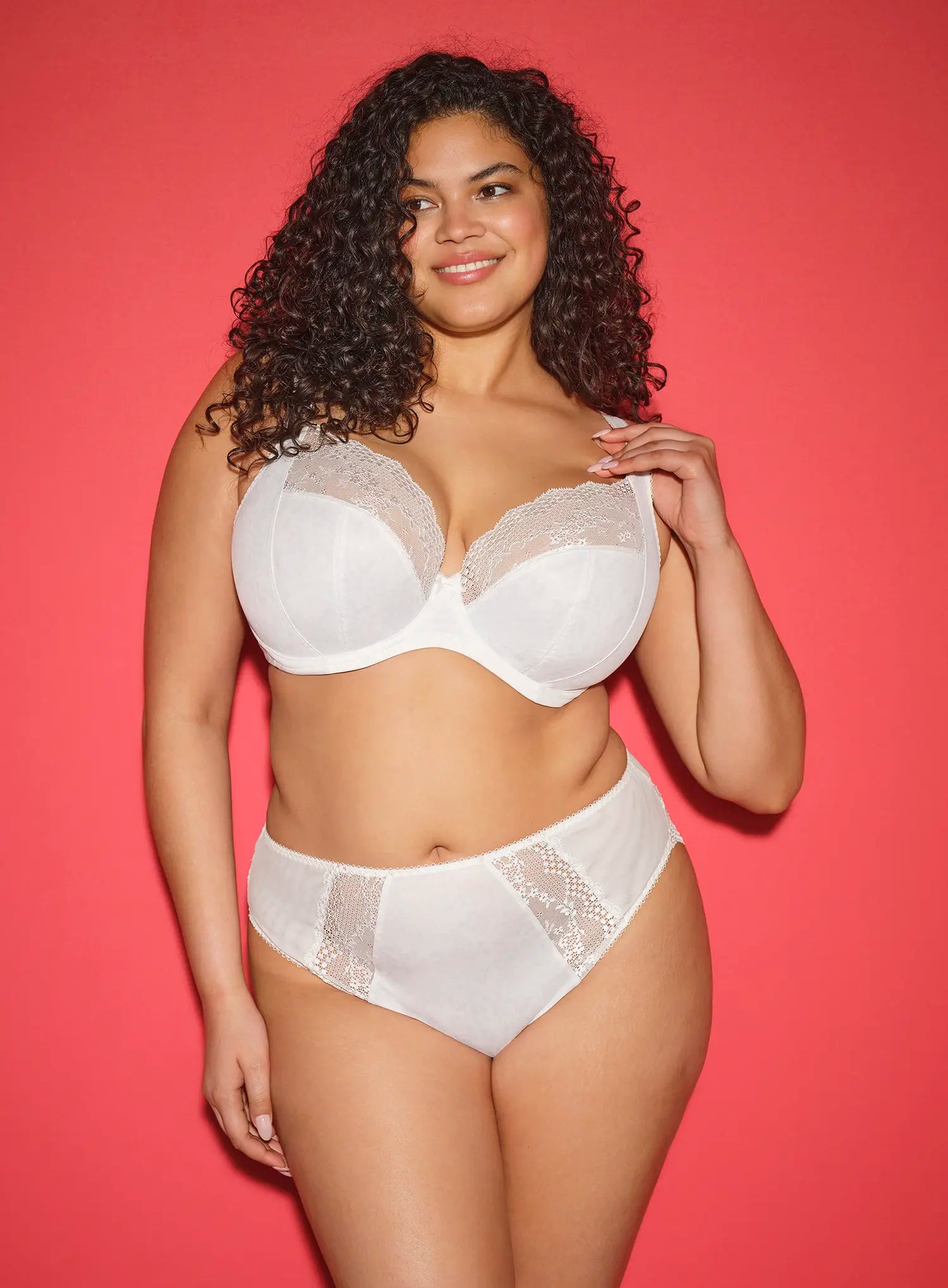 Elomi: Lucie Stretch Plunge Bra White