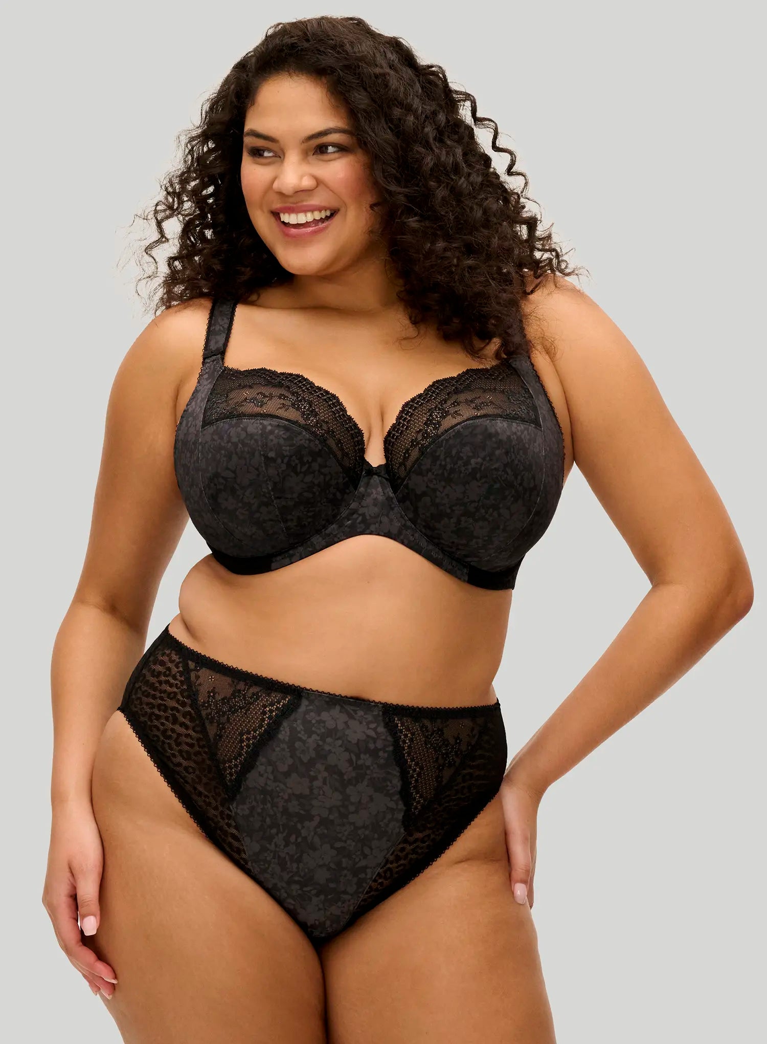 Elomi: Lucie High Leg Brief Black