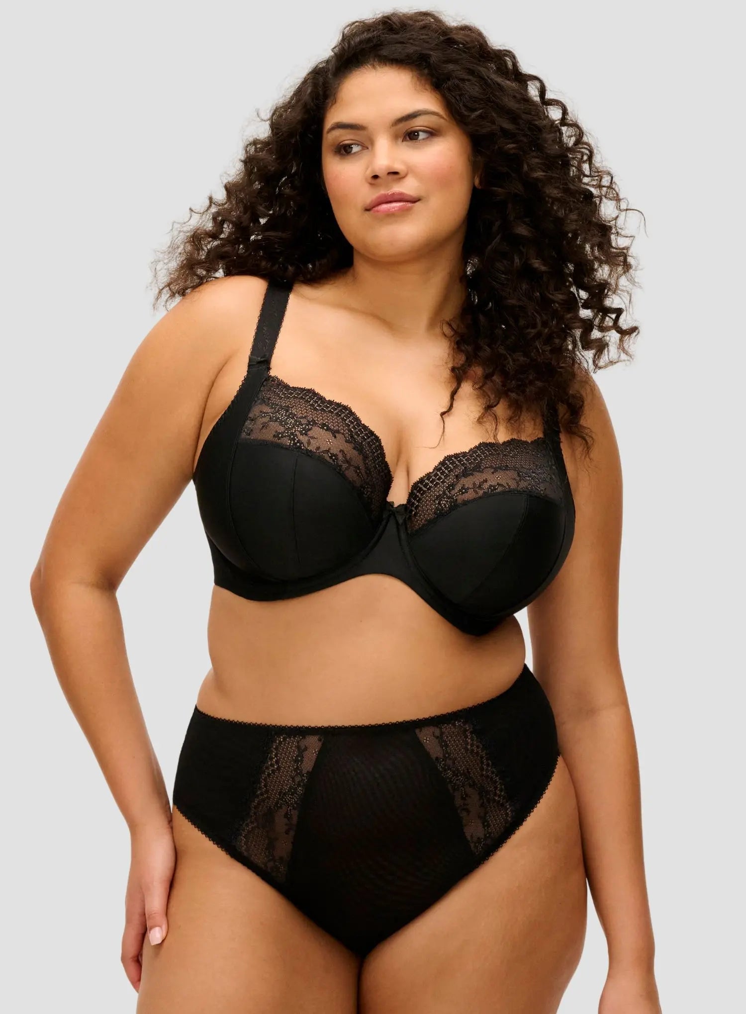 Elomi: Lucie High Leg Brief Jet