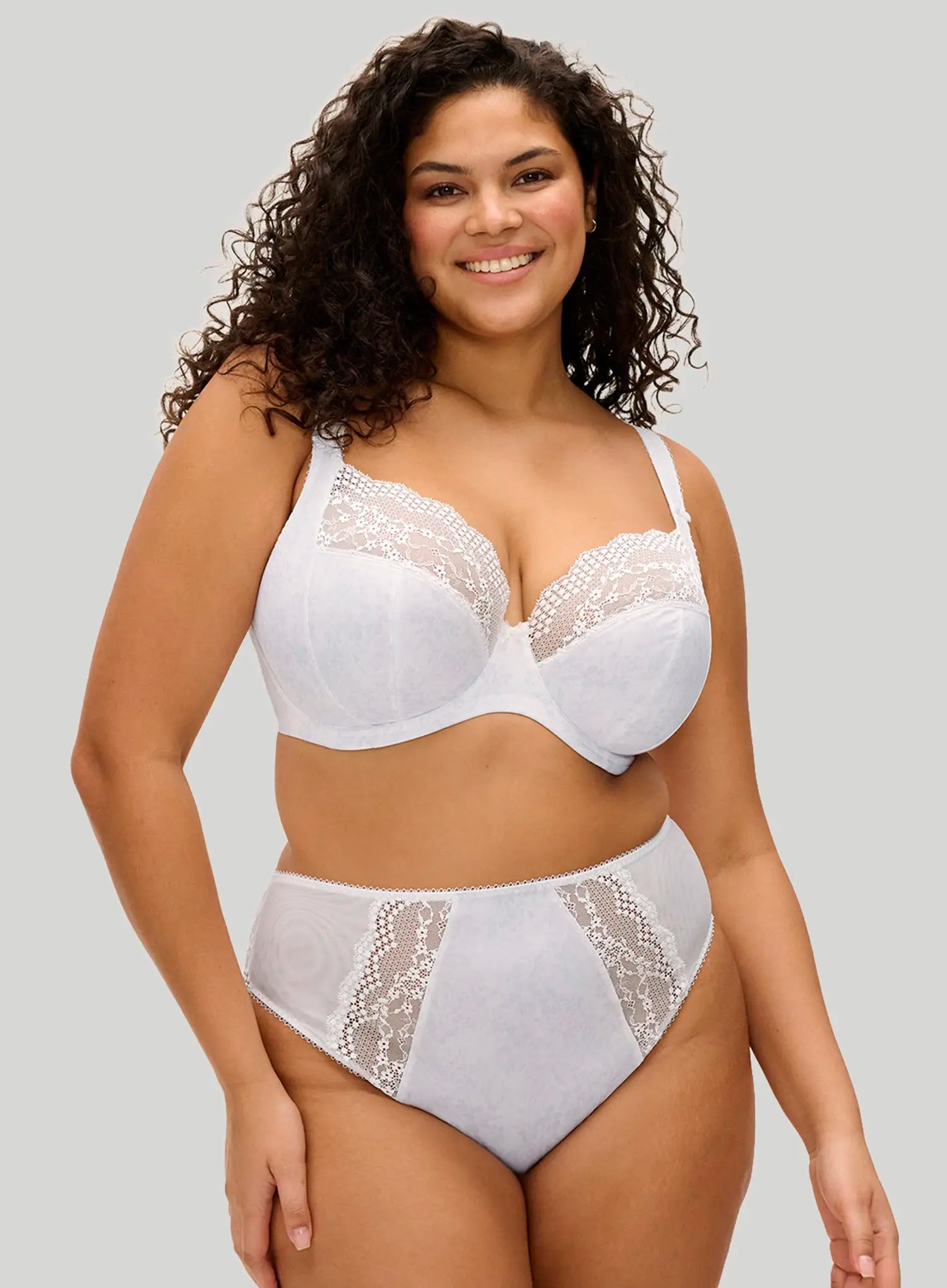 Elomi: Lucie High Leg Brief White