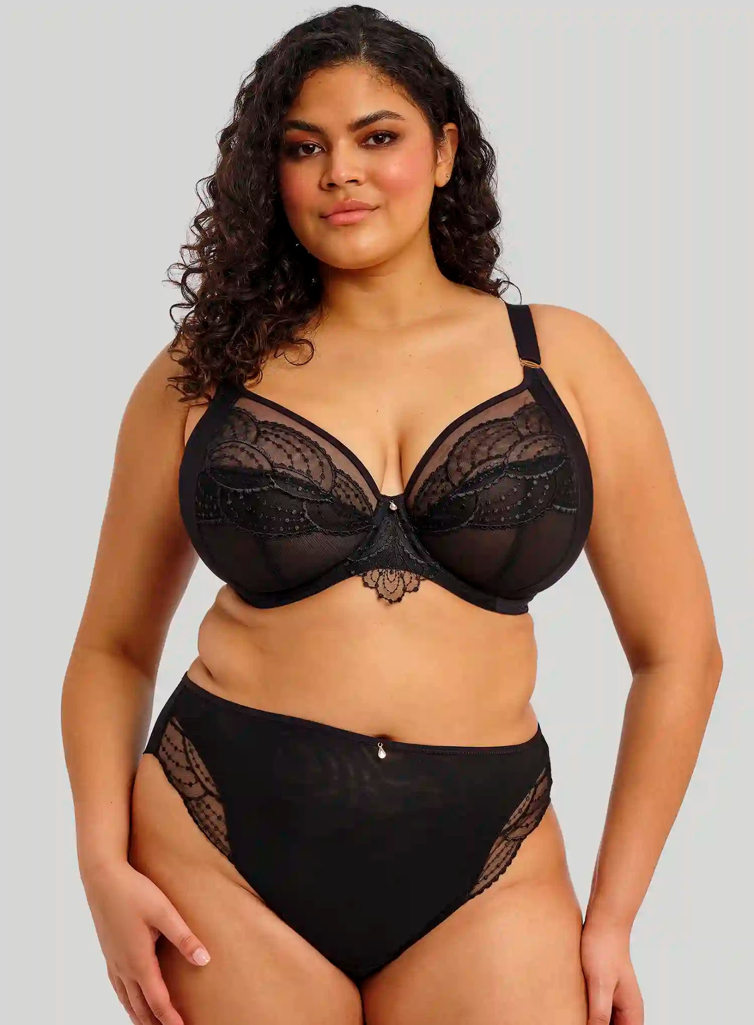 Elomi: Priya Underwire Plunge Bra Black