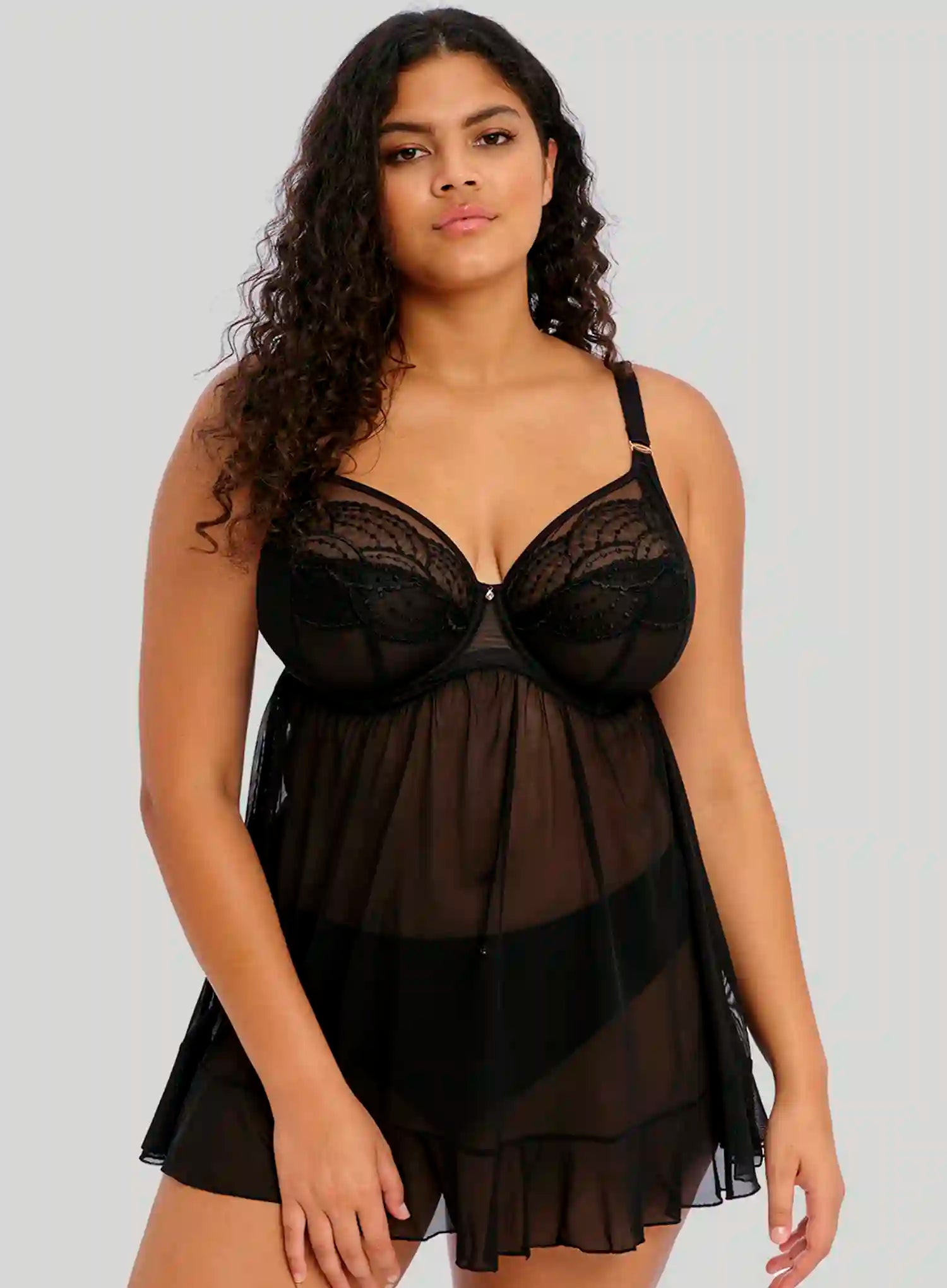 Elomi: Priya Underwired Babydoll Black