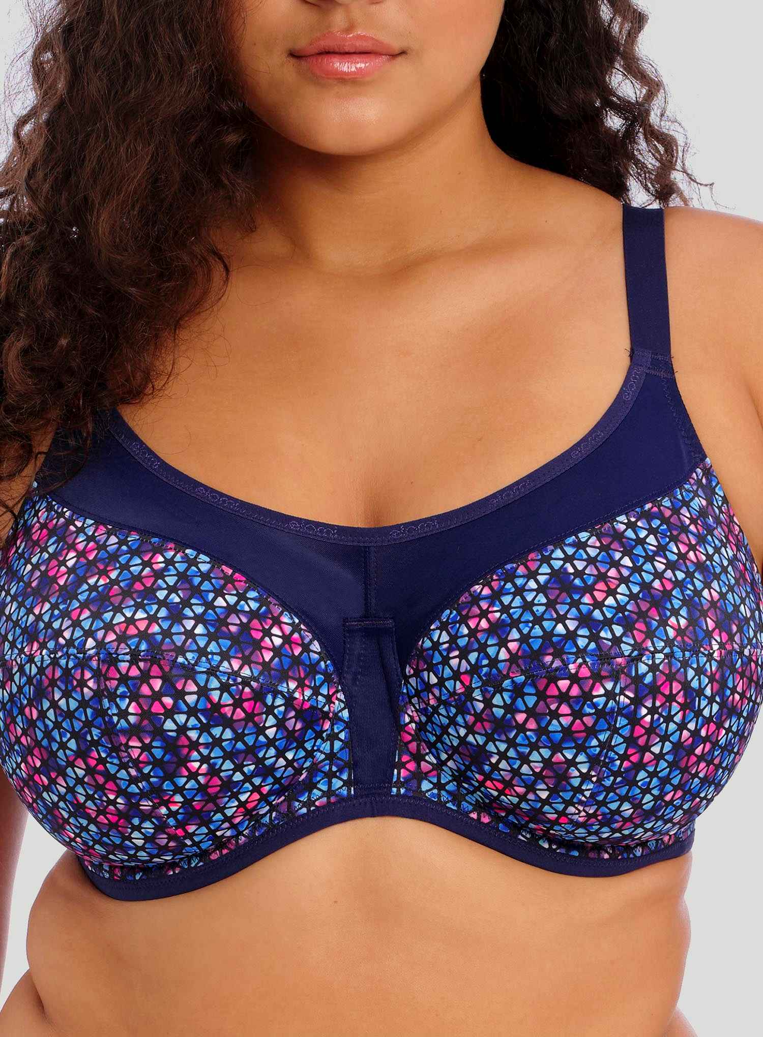 Elomi Energise Sports Bra With J Hook Navy Geo DeBra s elomi-energise-sports-bra-with-j-hook-navy-geo-debra-s