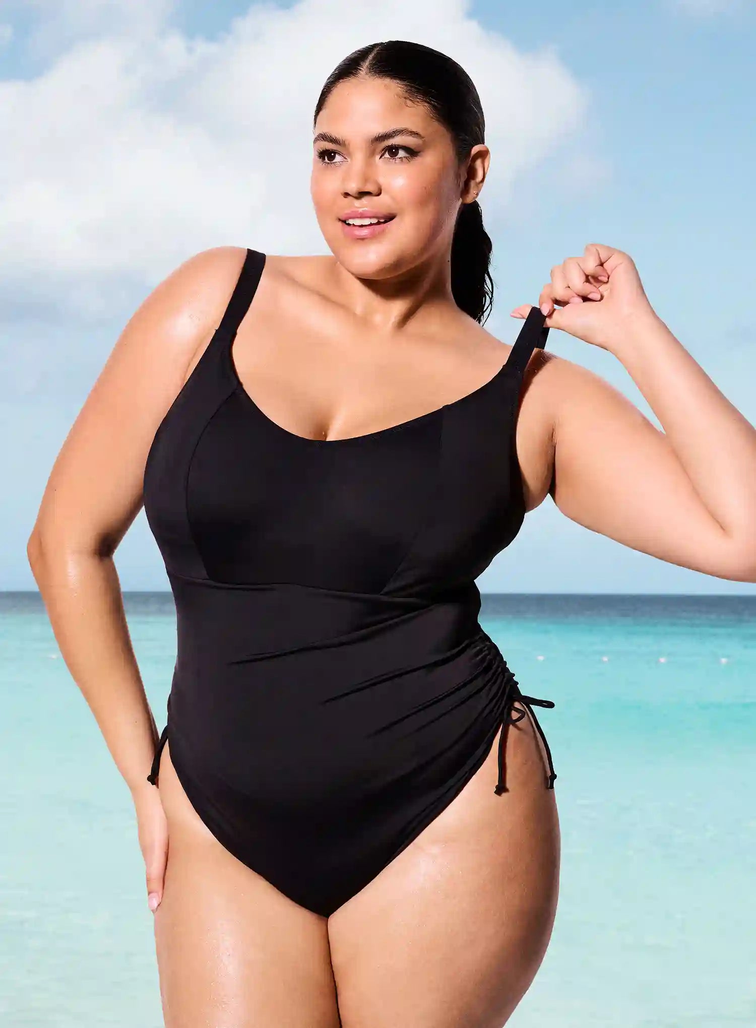 Elomi Swim: Plain Sailing Non Wired Swimsuit Black