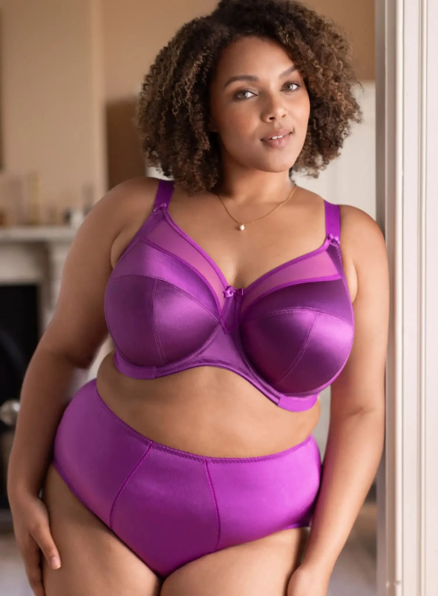 Goddess: Keira Banded Bra Amethyst