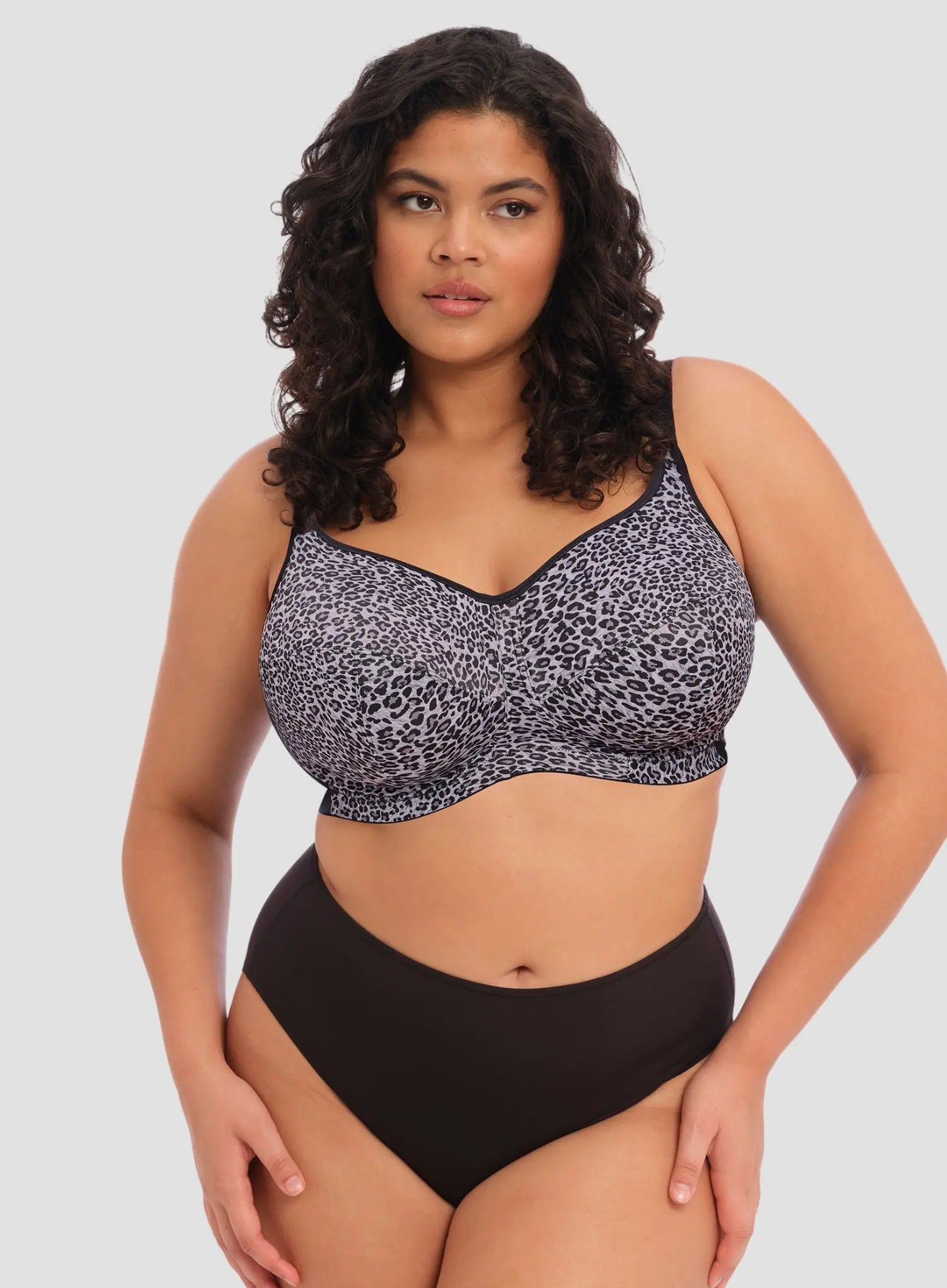 Goddess: Celeste Soft Cup Bra Grey Leopard