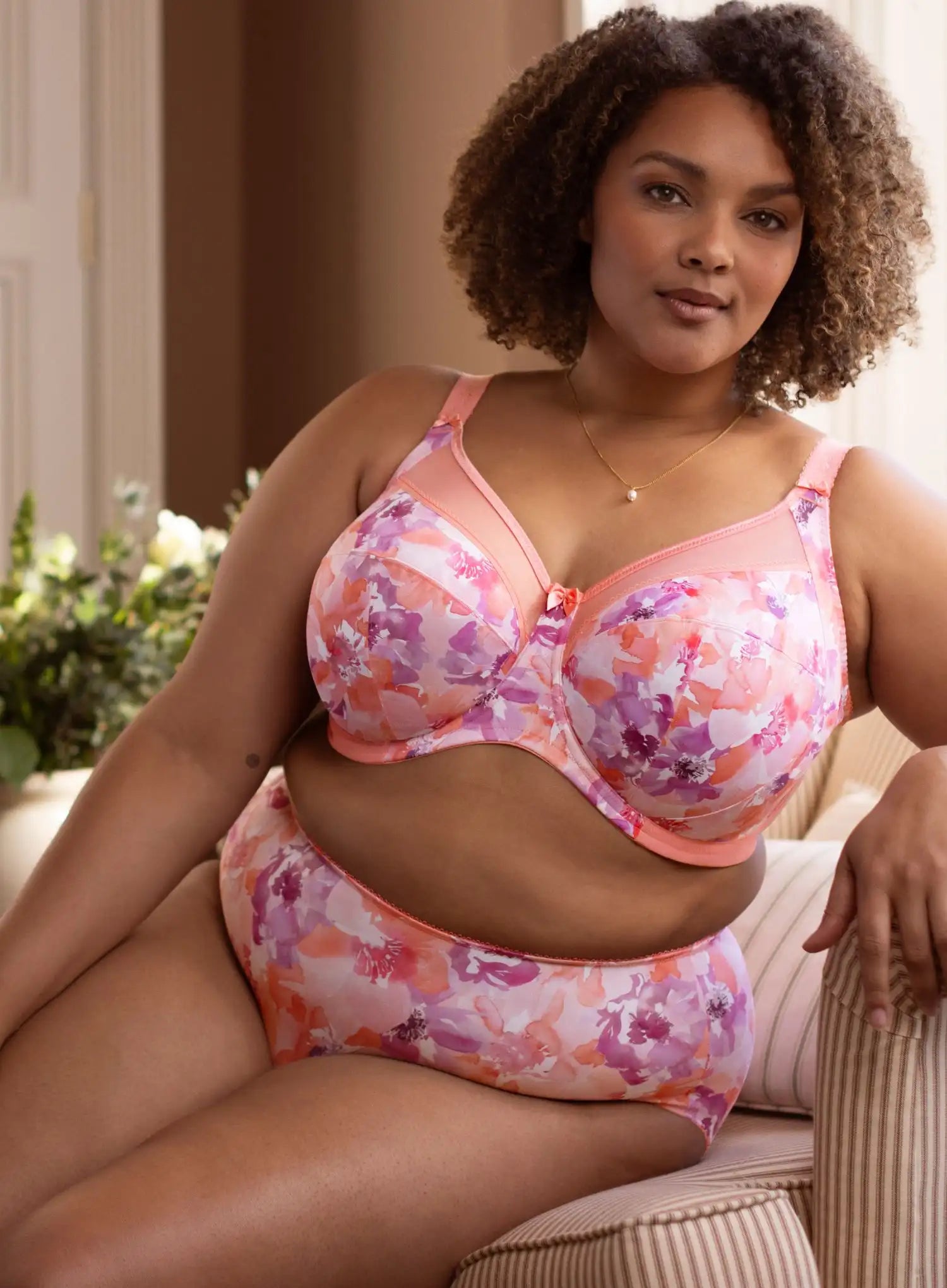 Goddess: Kayla Banded Underwired Bra Coral Petal