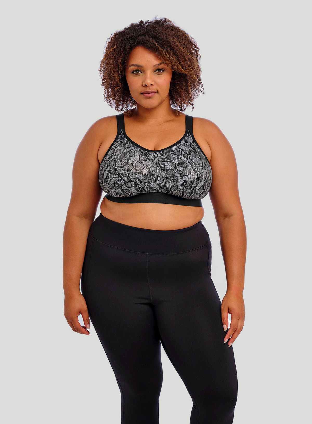 Goddess Goddess Sports Bra Non Wired Black Snake DeBra's