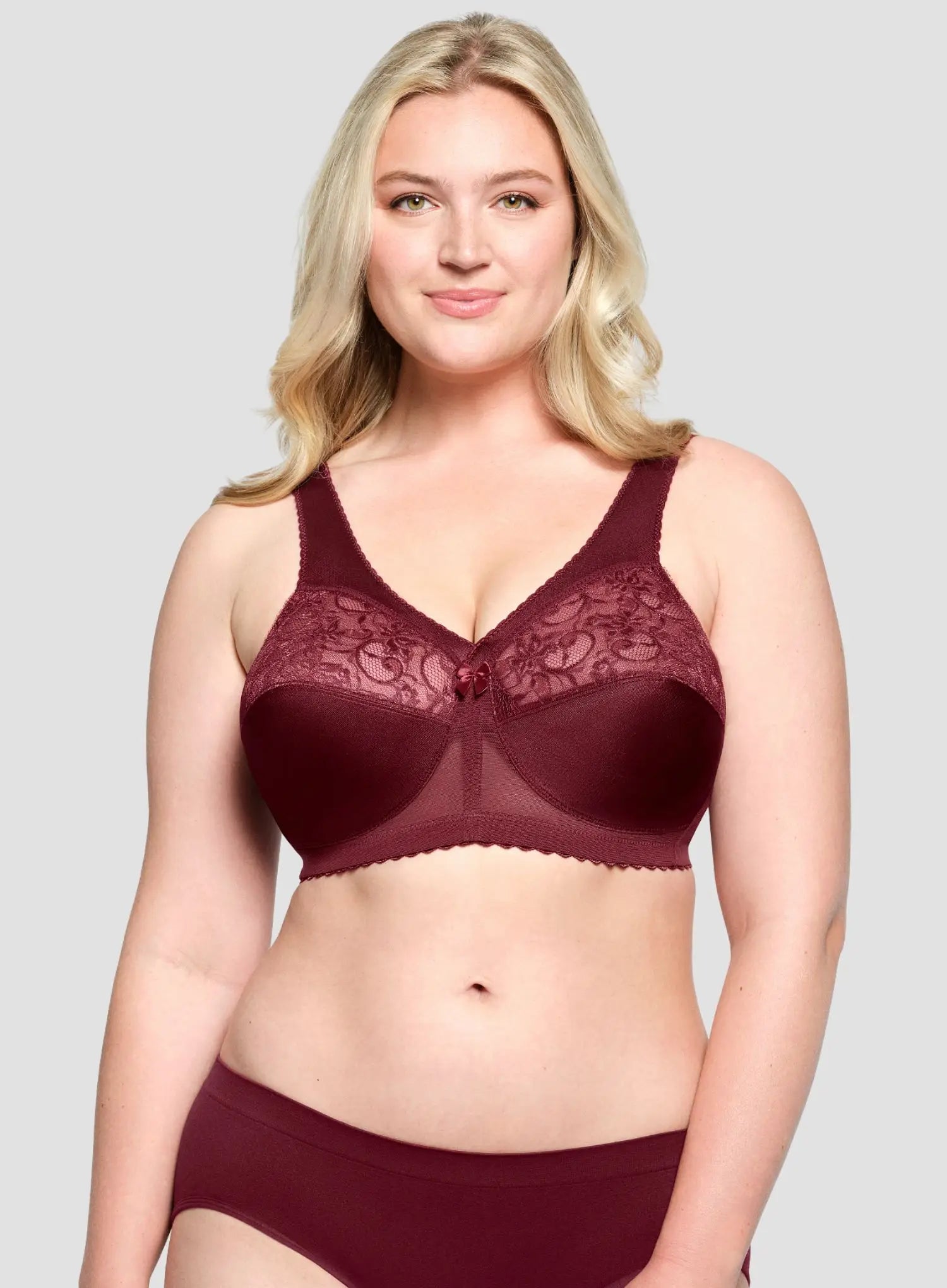 Glamorise: Magic Lift Full Figure Support Bra Burgundy