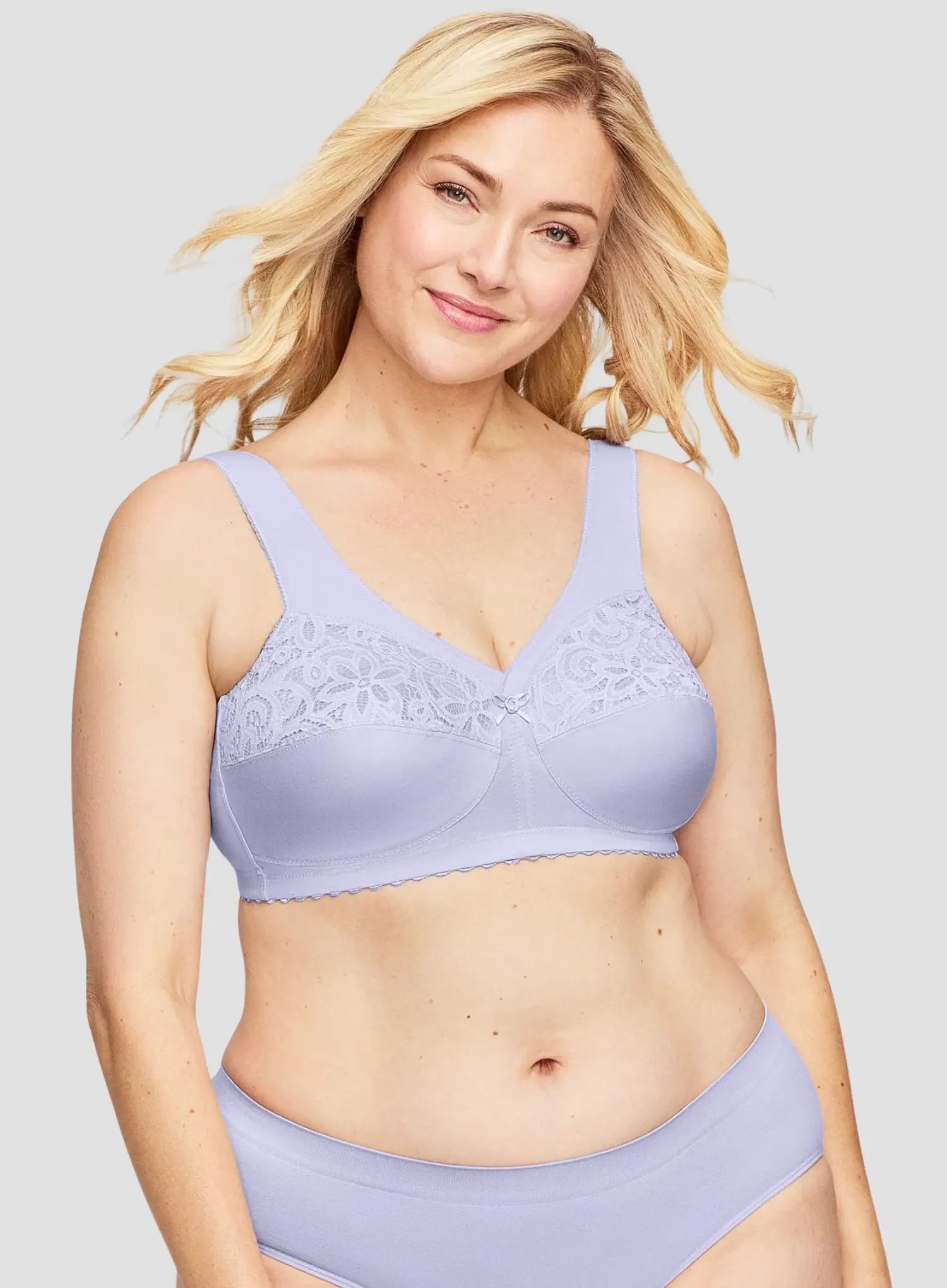 Glamorise: Magic Lift Cotton Full Figure Support Bra Lilac