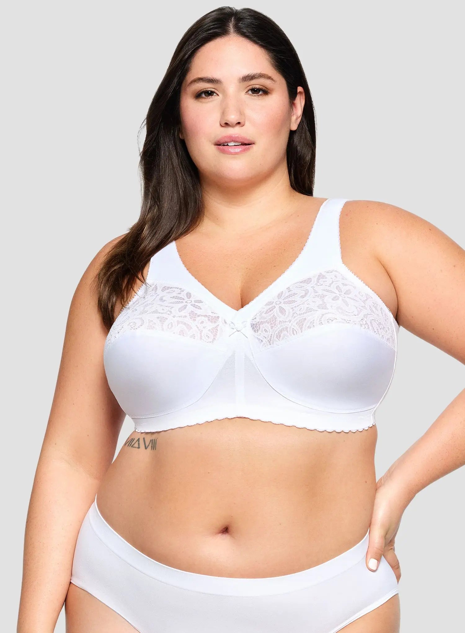 Glamorise: Magic Lift Cotton Full Figure Support Bra White