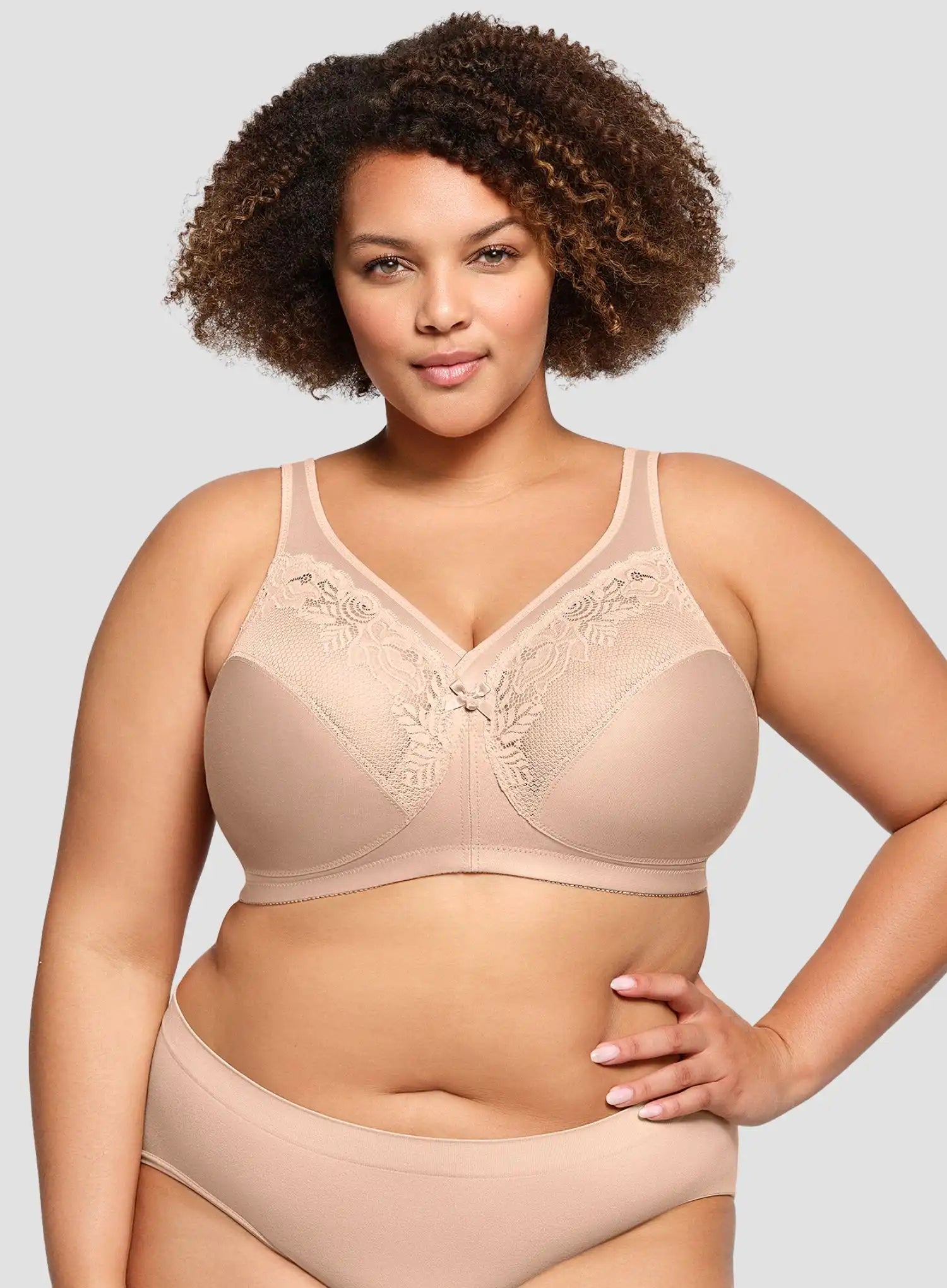 Glamorise: Magic Lift Minimizer Bra Cafe