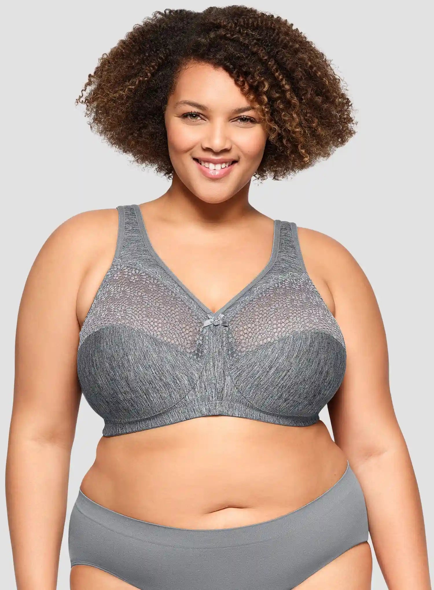 Glamorise: Magic Lift Wire Free Cooling Bra Gray