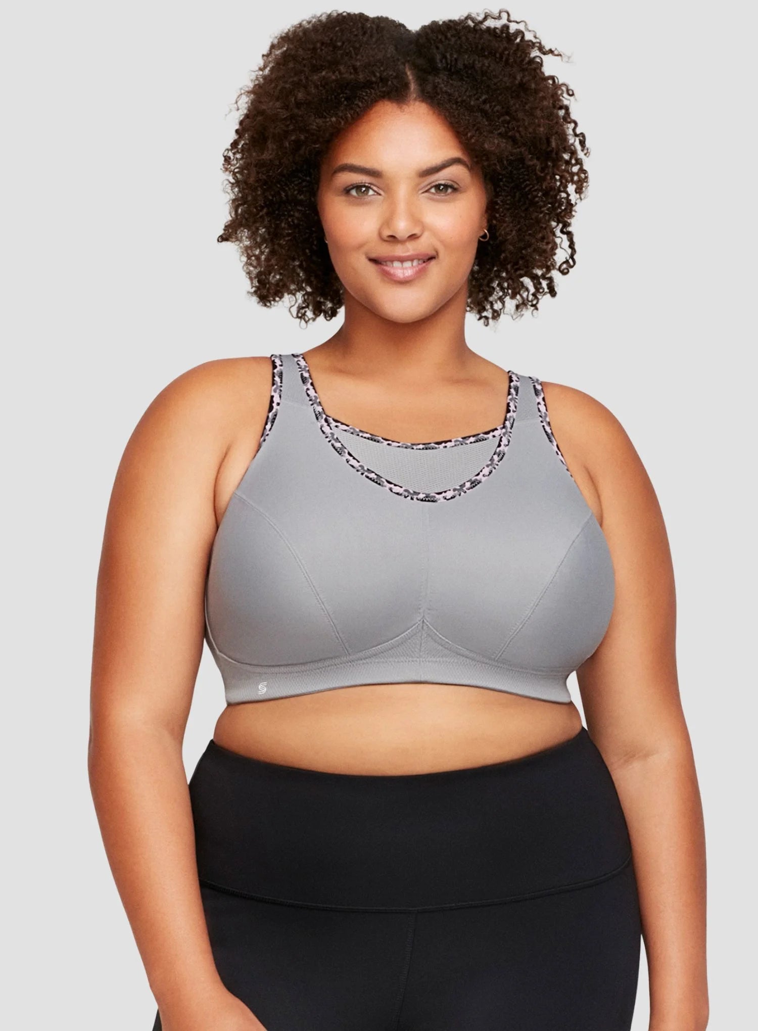 Glamorise: Glamorise Sport Cami Bra Soft Grey