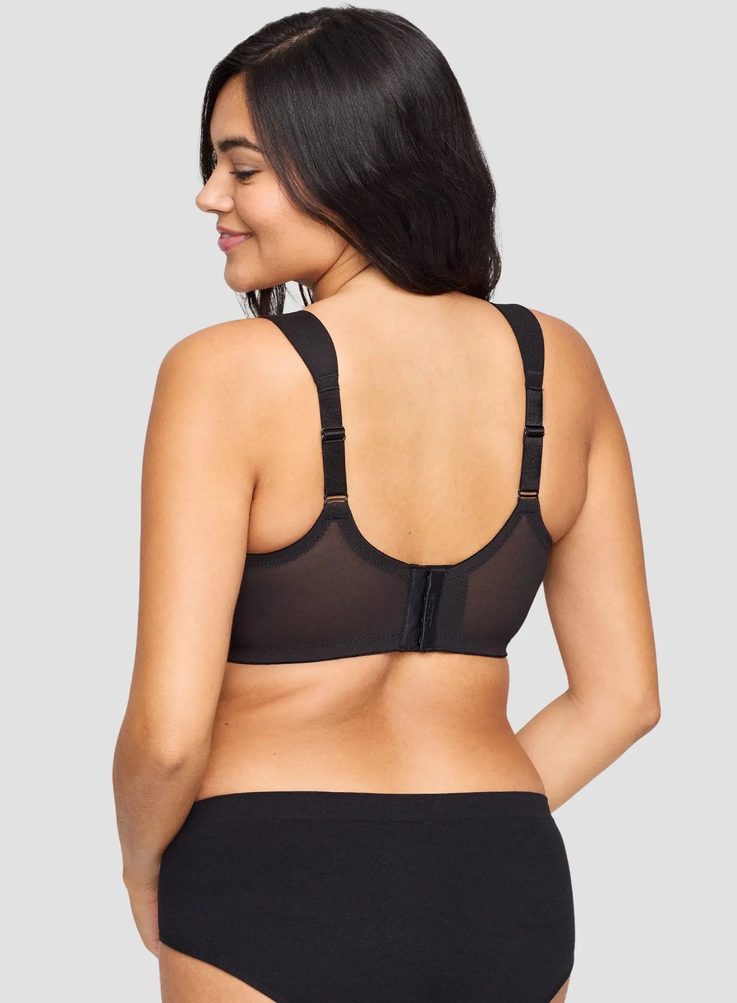 Glamorise: Magic Lift Seamless Support Tshirt Bra Black