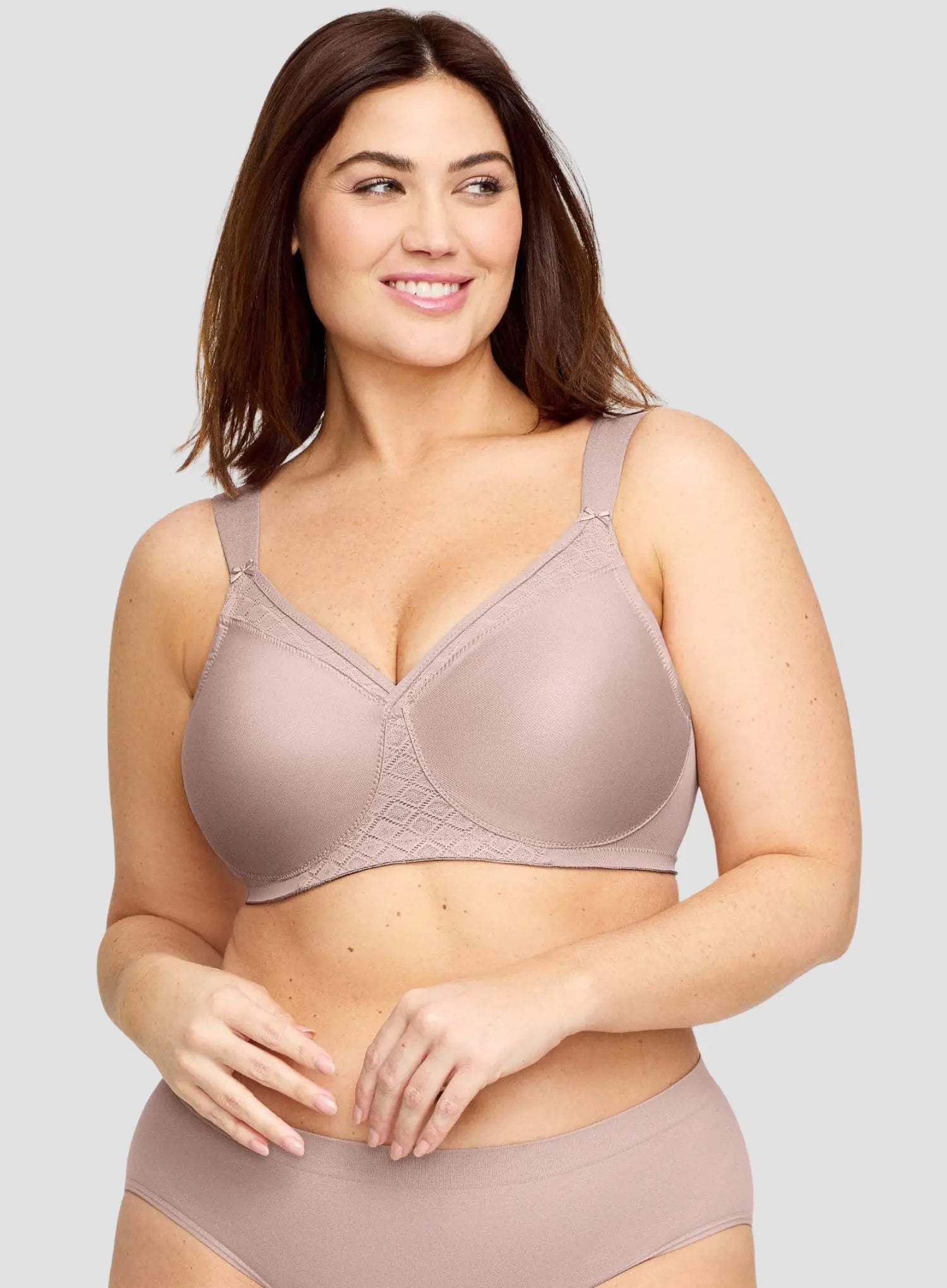 Glamorise: Magic Lift Seamless Support Tshirt Bra Taupe